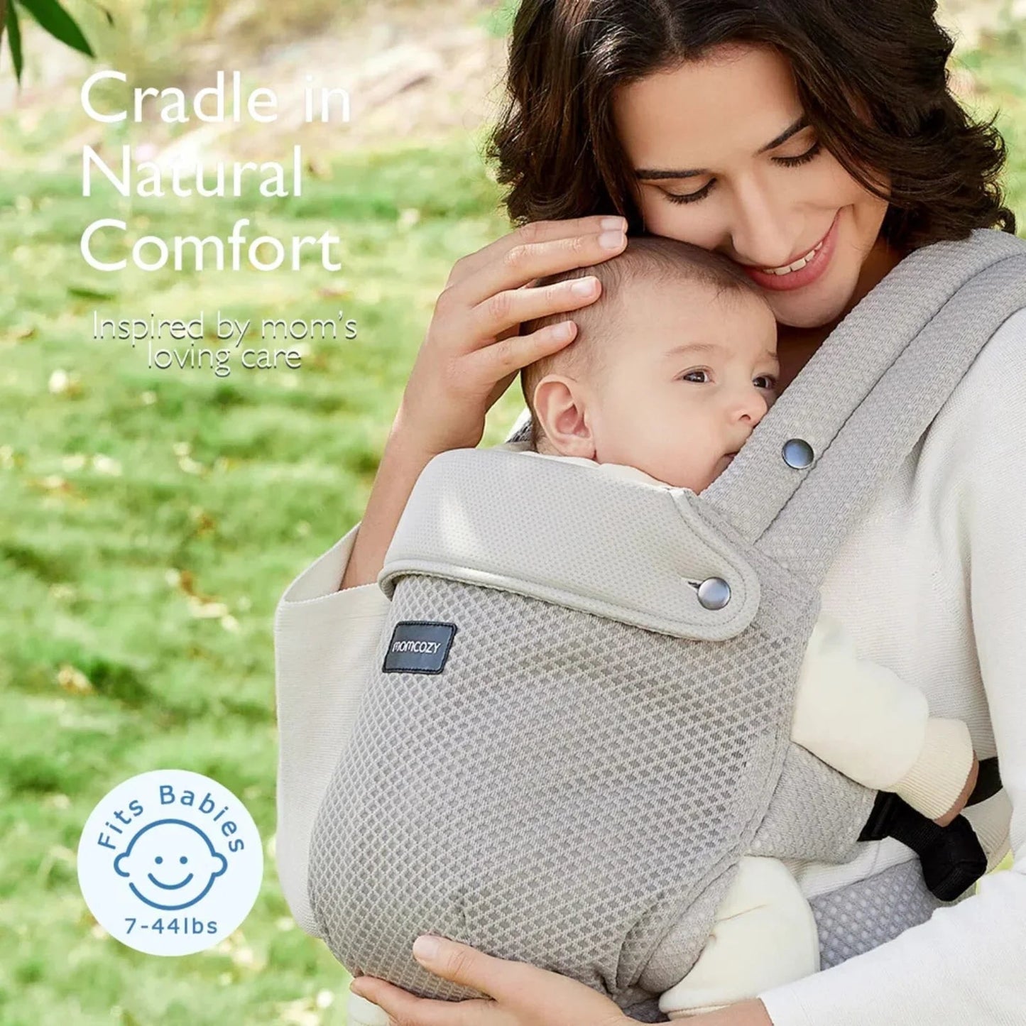 Momcozy Baby Carrier Newborn to Toddler Air Mesh - Grey - mezetto ebebek ebebek