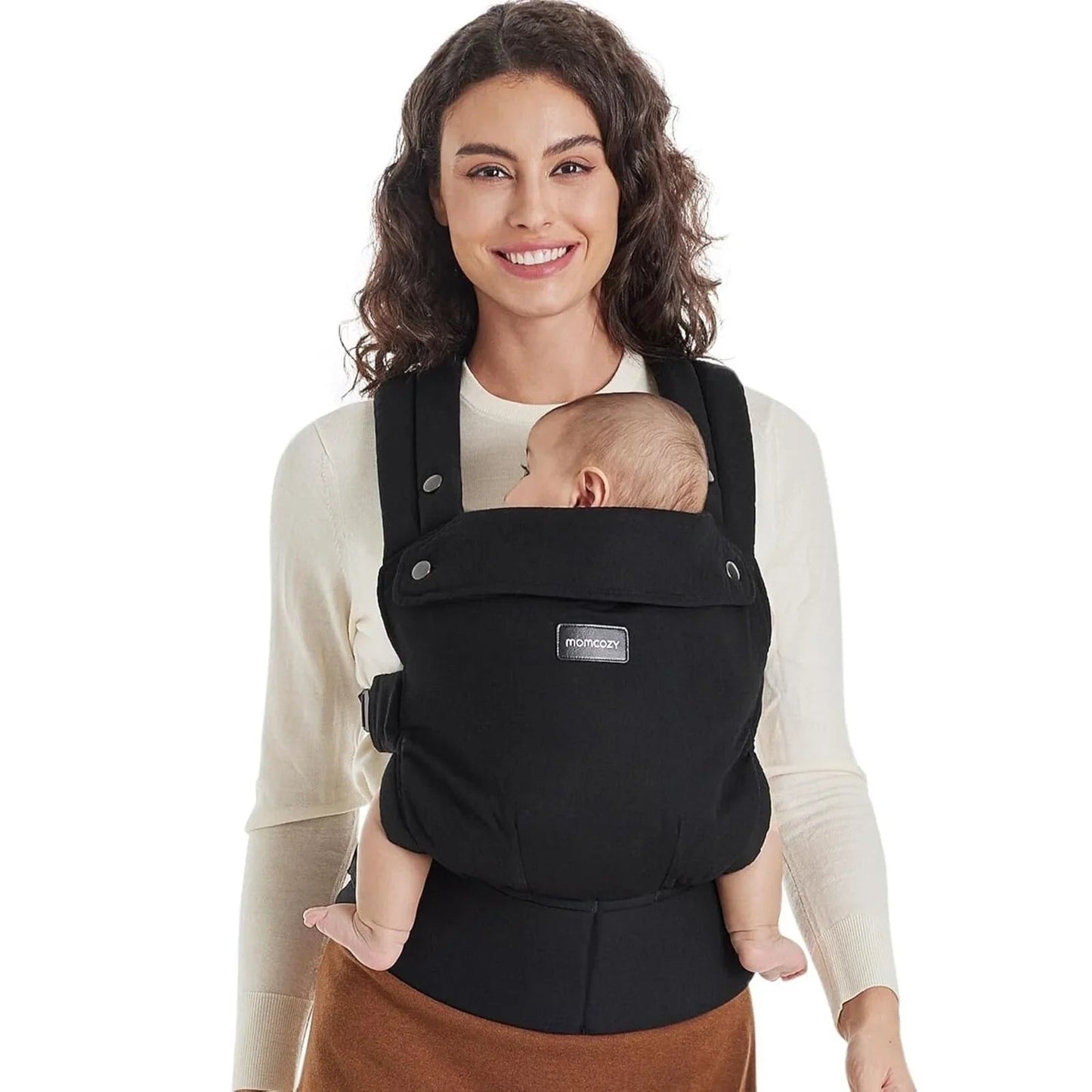 Momcozy Baby Carrier Newborn to Toddler Cotton - Black - mezetto ebebek ebebek