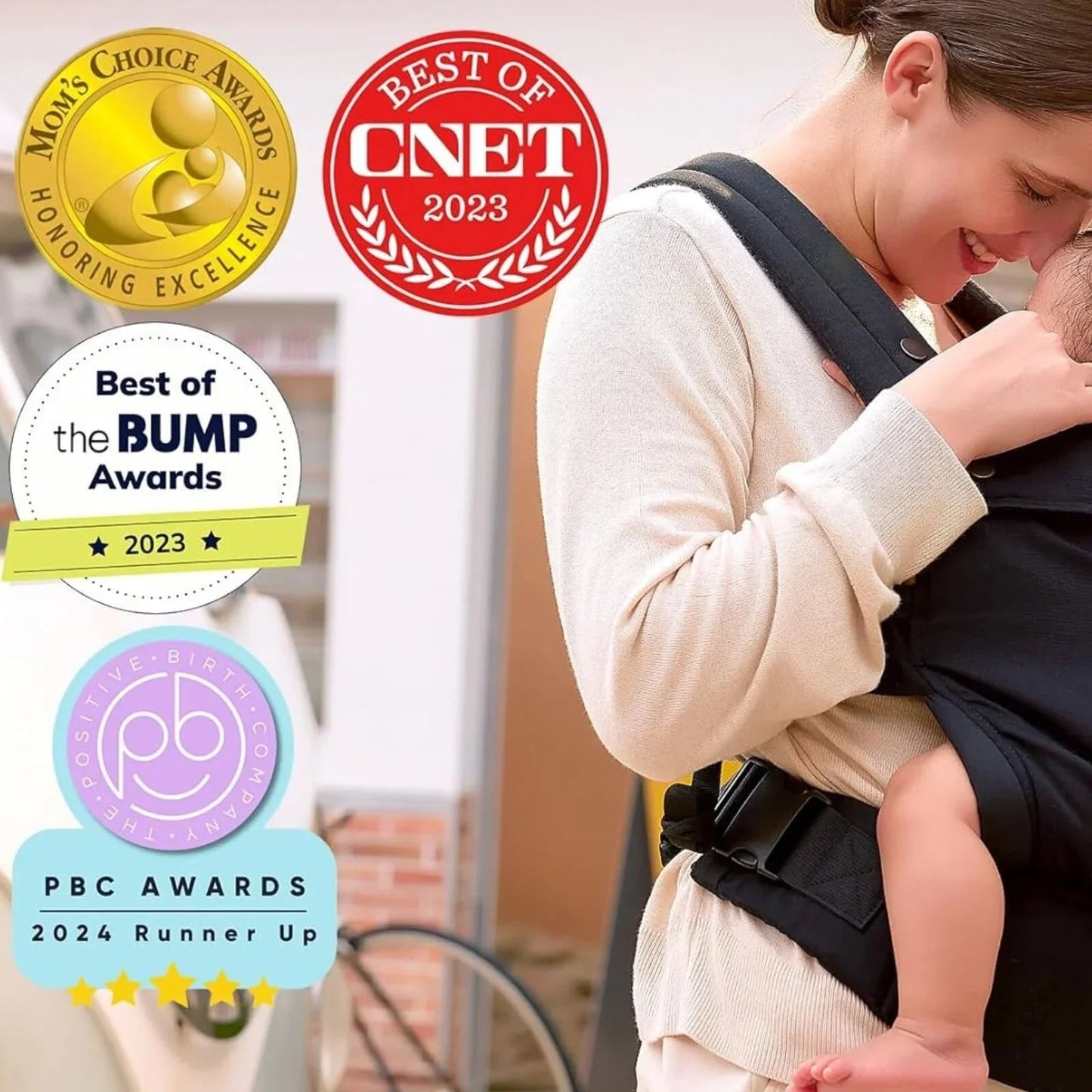 Momcozy Baby Carrier Newborn to Toddler Cotton - Black - mezetto ebebek ebebek