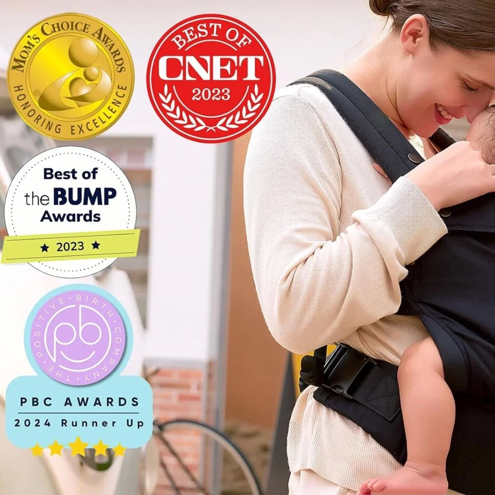 Momcozy Baby Carrier Newborn to Toddler Cotton - Black - mezetto ebebek ebebek