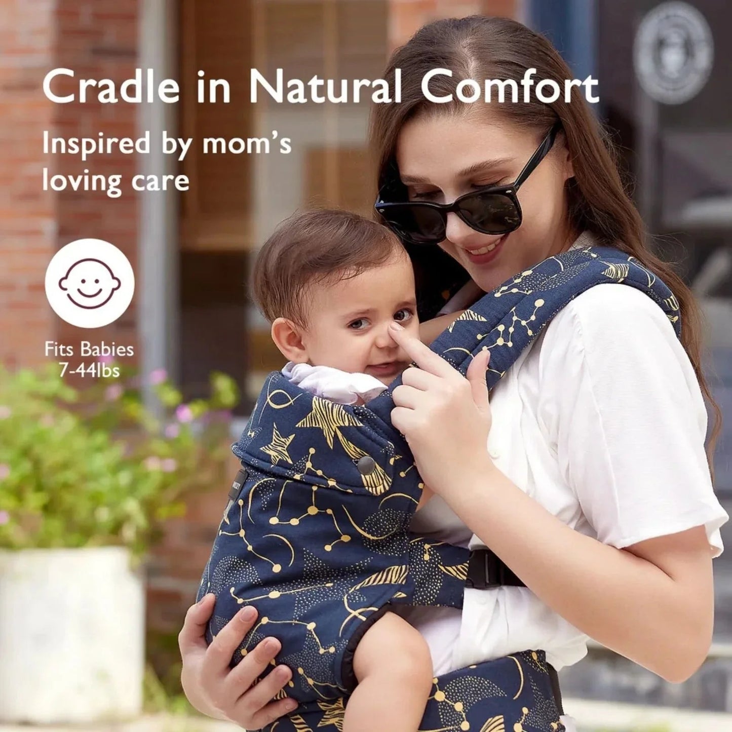 Momcozy Baby Carrier Newborn to Toddler Cotton - Starry Night - mezetto ebebek ebebek
