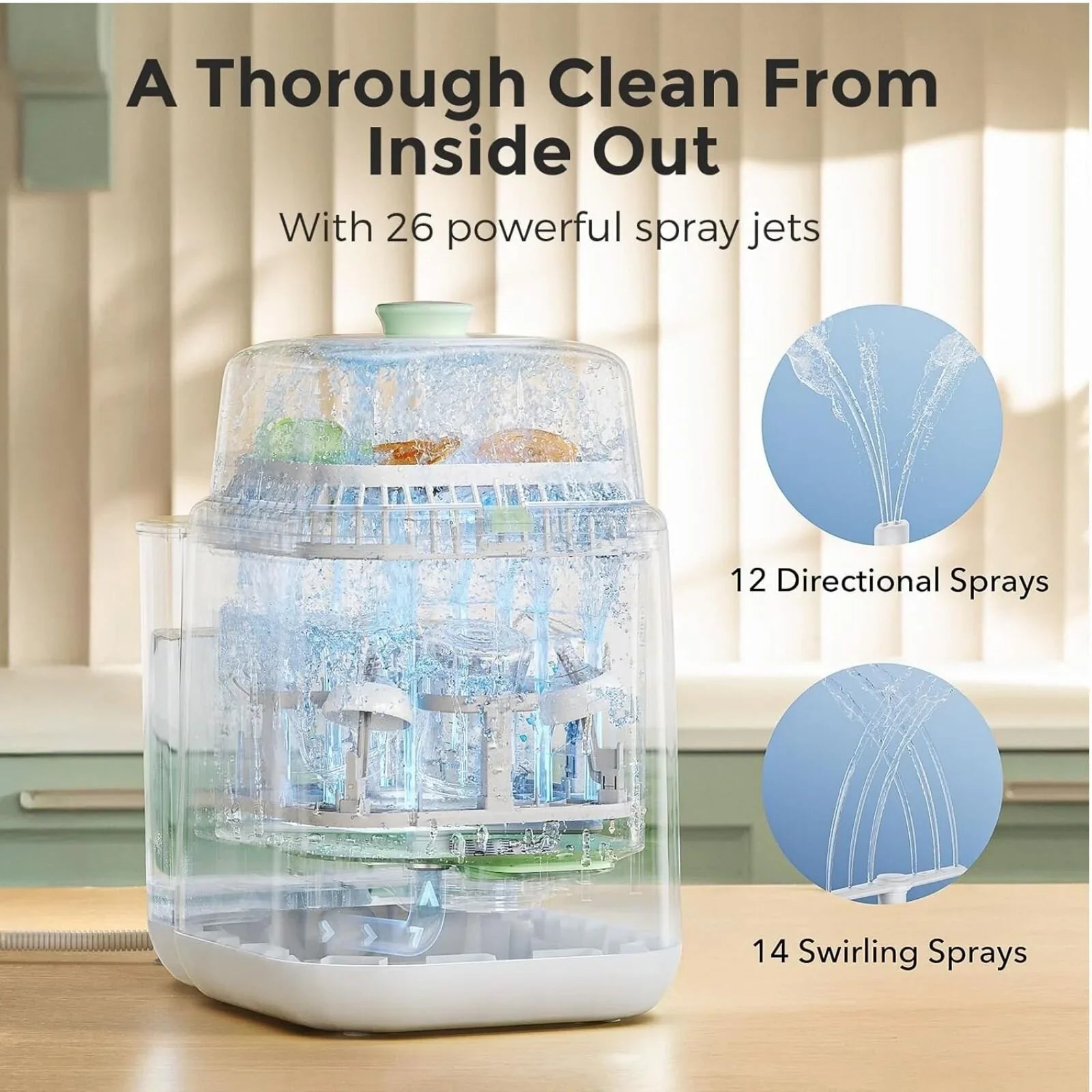 Momcozy KleanPal Pro Baby Bottle Washer & Steriliser & Dryer - mezetto ebebek ebebek