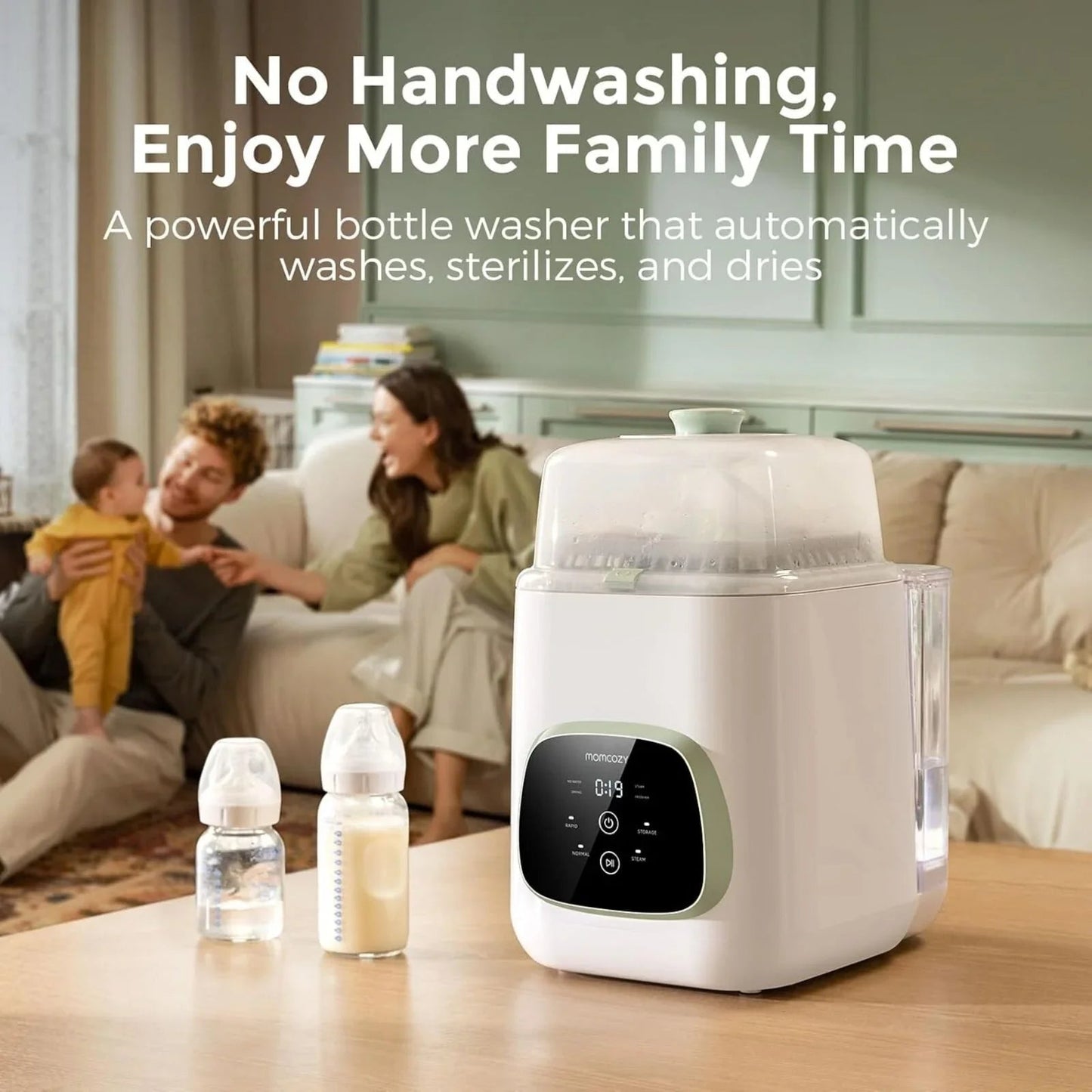 Momcozy KleanPal Pro Baby Bottle Washer & Steriliser & Dryer - mezetto ebebek ebebek