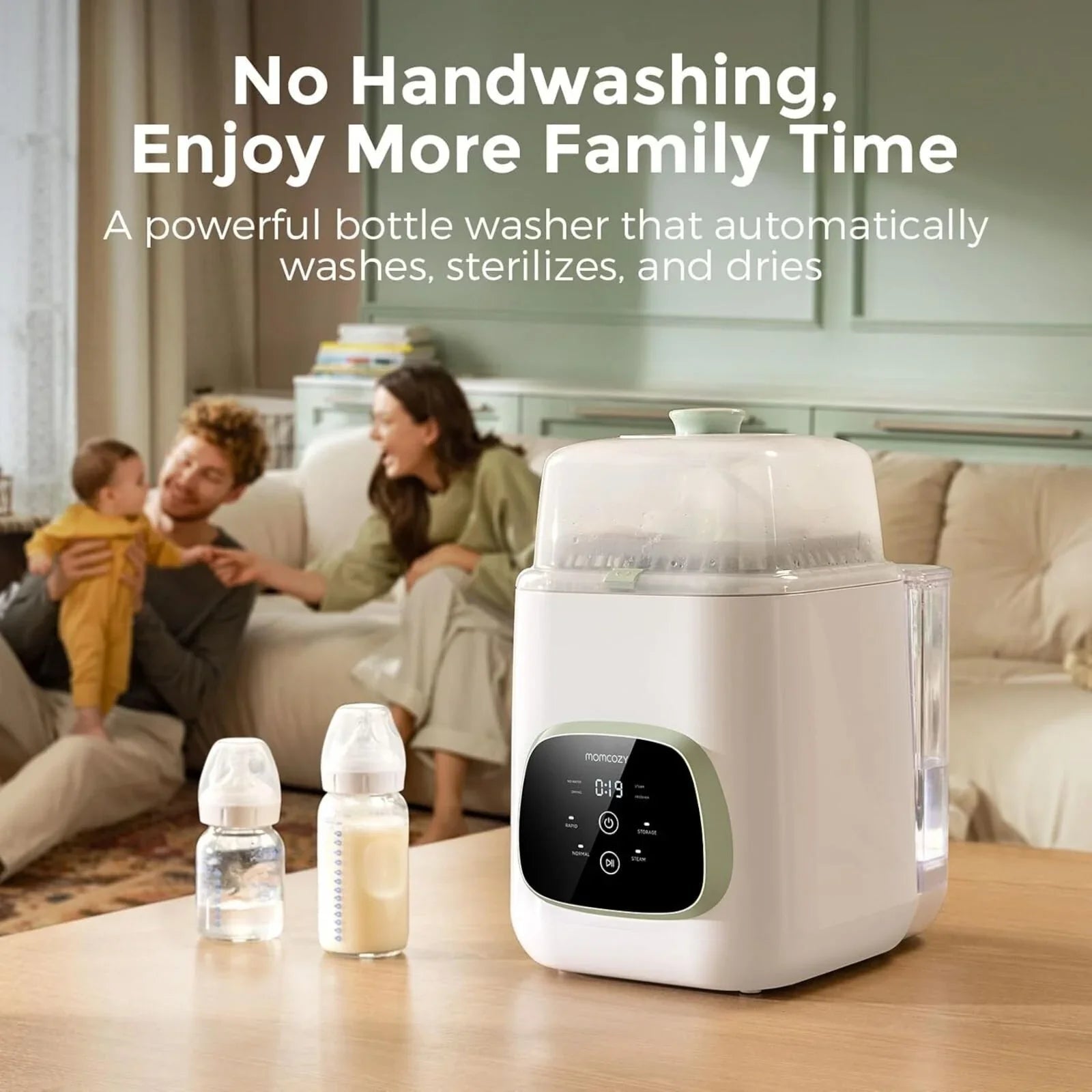 Momcozy KleanPal Pro Baby Bottle Washer & Steriliser & Dryer - mezetto ebebek ebebek