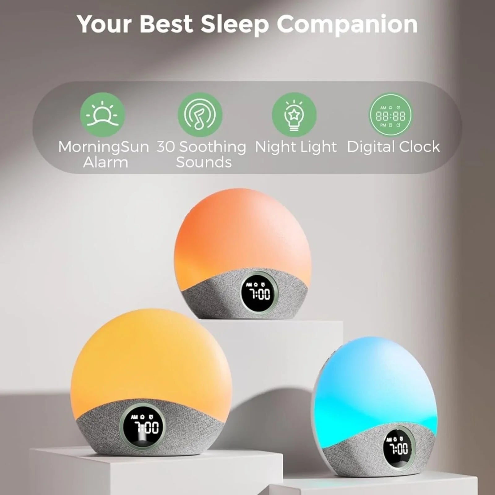 Momcozy Sunrise Echo Sound Machine Nightlight & Alarm Clock - mezetto ebebek ebebek