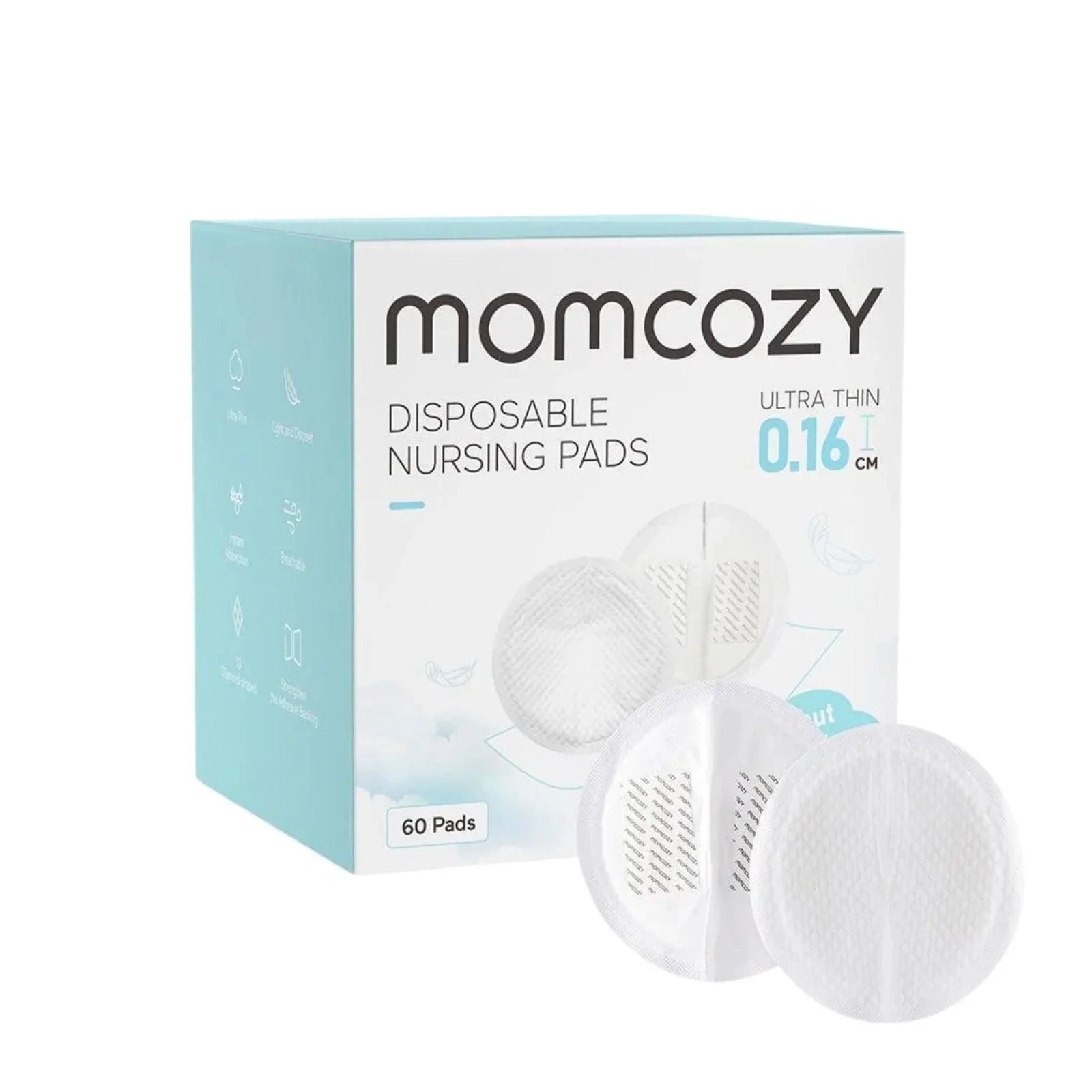 Momcozy Ultra - Thin Disposable Nursing Pads 60 pcs - mezetto ebebek ebebek