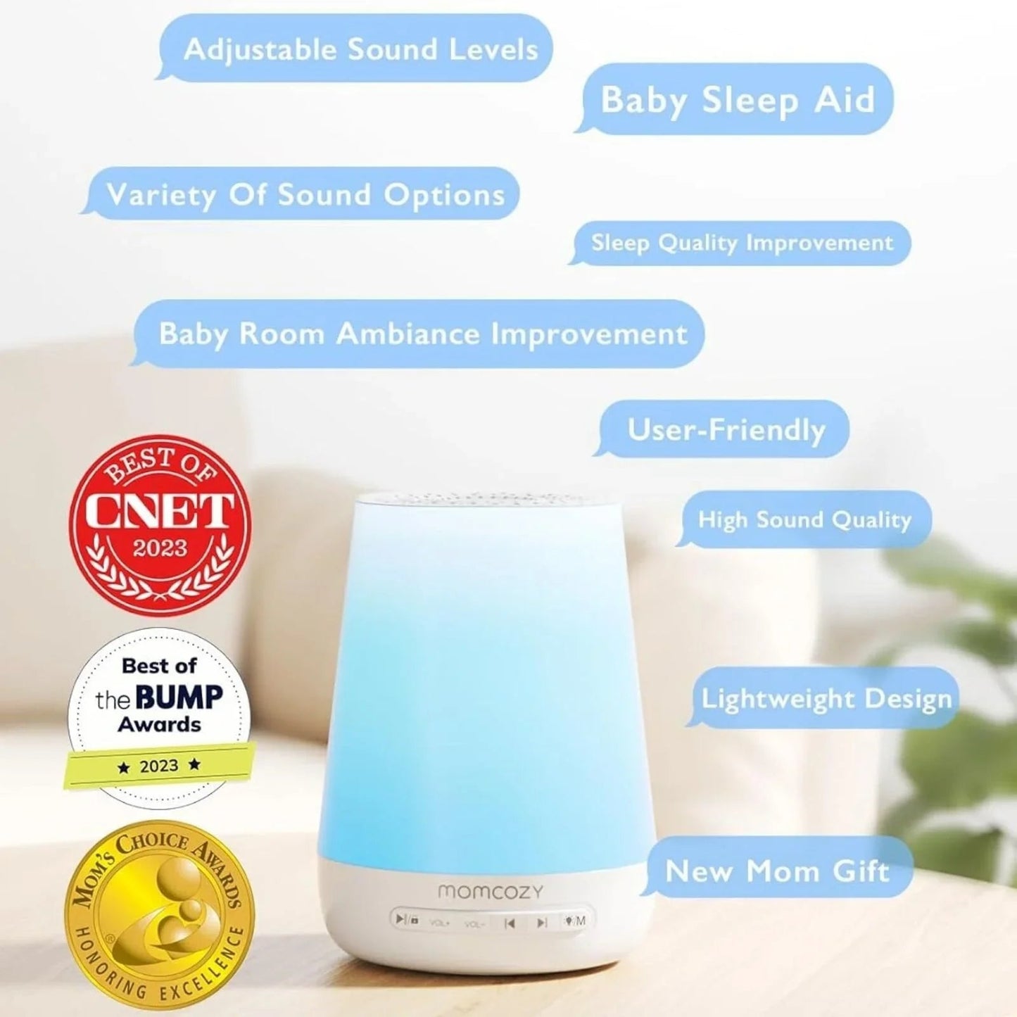 Momcozy White Noise Baby Sound Machine - mezetto ebebek ebebek