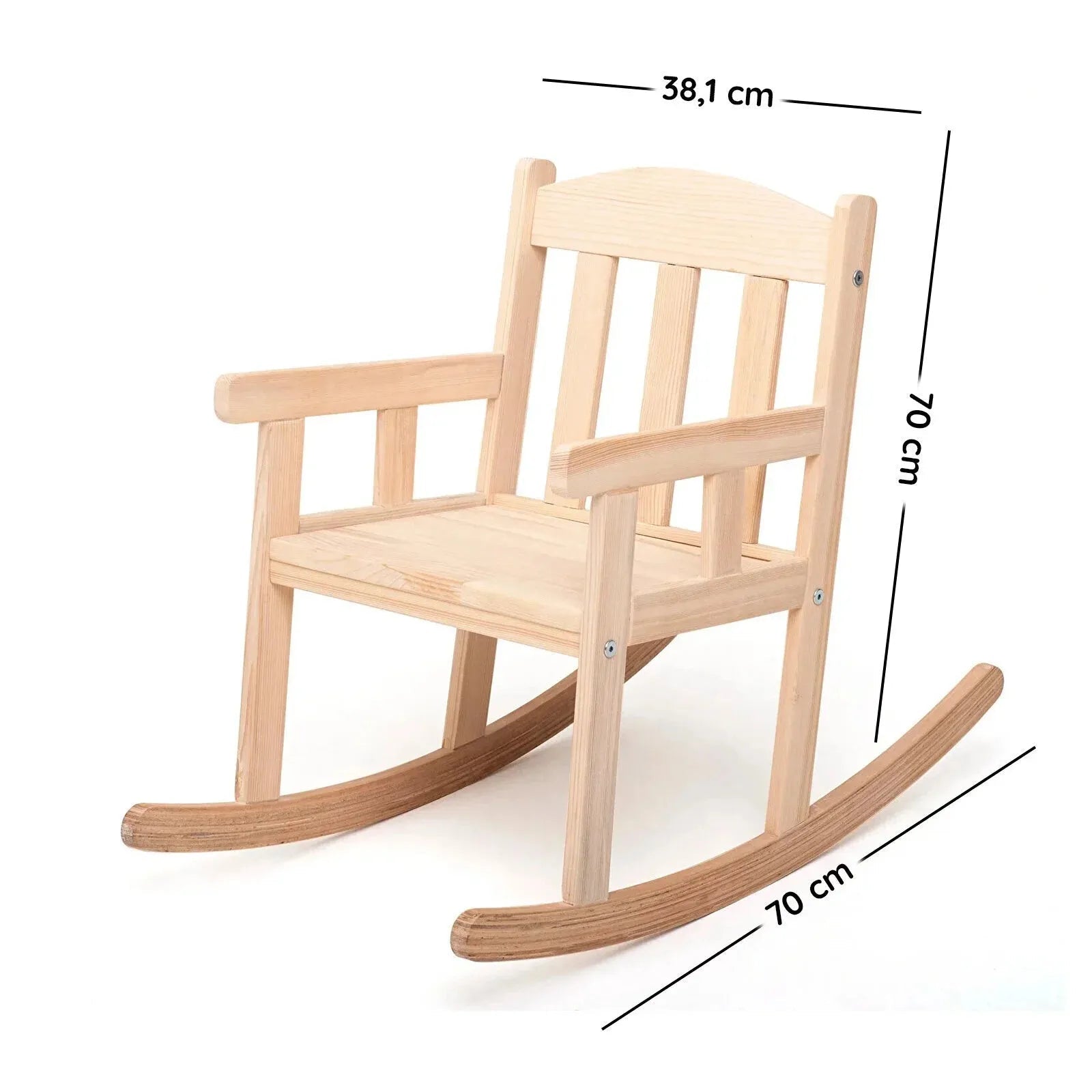 Montessori Wooden Child's Rocking Chair - Big - mezetto ebebek ebebek