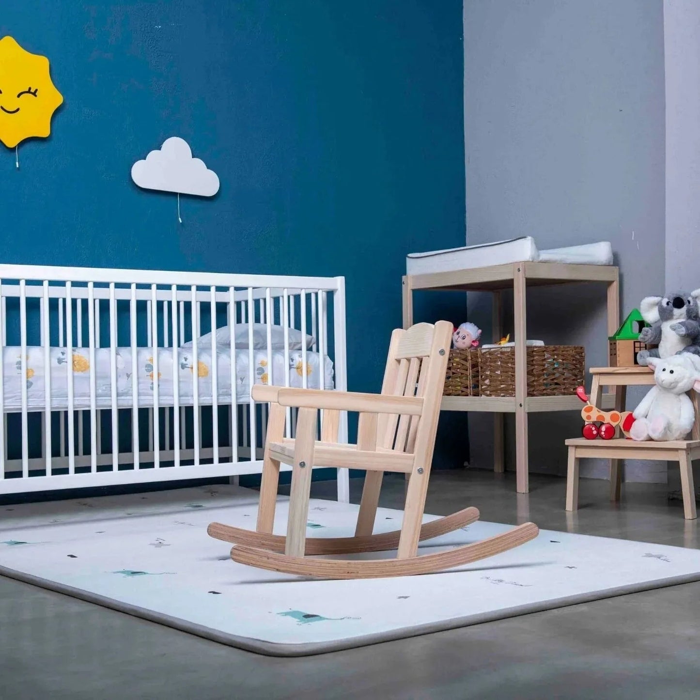 Montessori Wooden Child's Rocking Chair - Big - mezetto ebebek ebebek