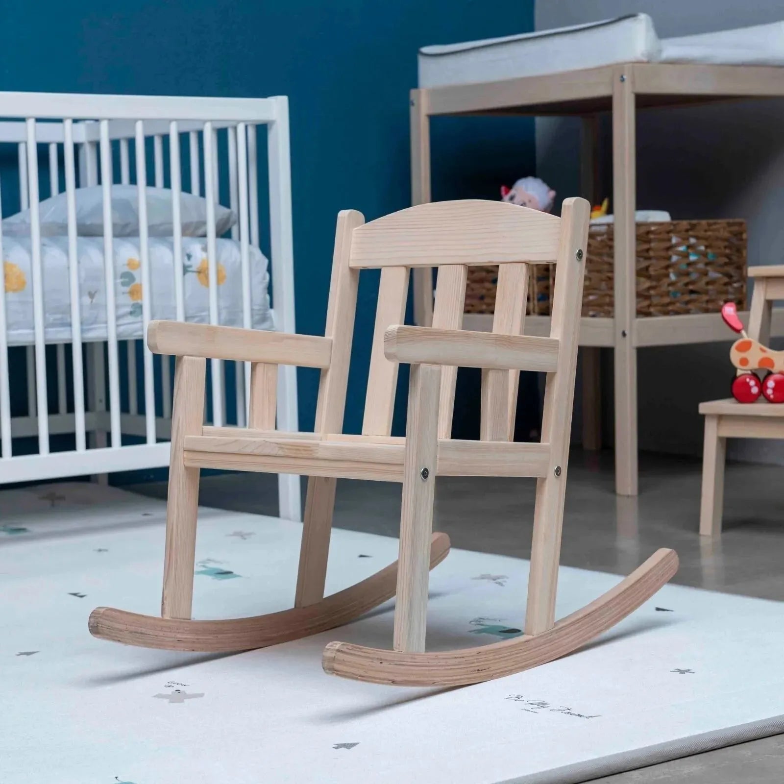 Montessori Wooden Child's Rocking Chair - Big - mezetto ebebek ebebek