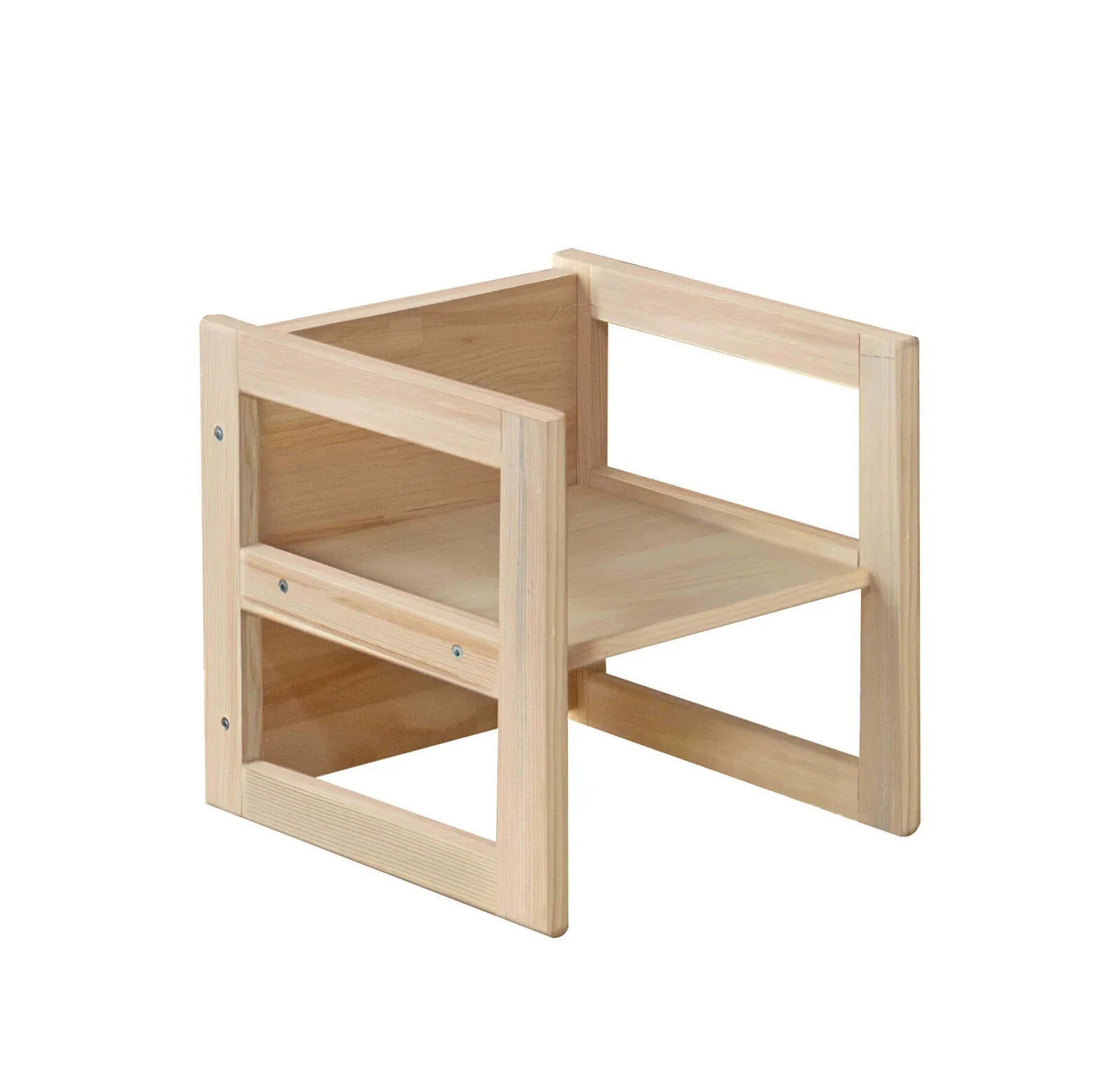 Montessori Wooden Convertable Table & Chair 36,1 cm (W) x 33,7 cm (H) x 36,6 cm (L) - mezetto ebebek ebebek