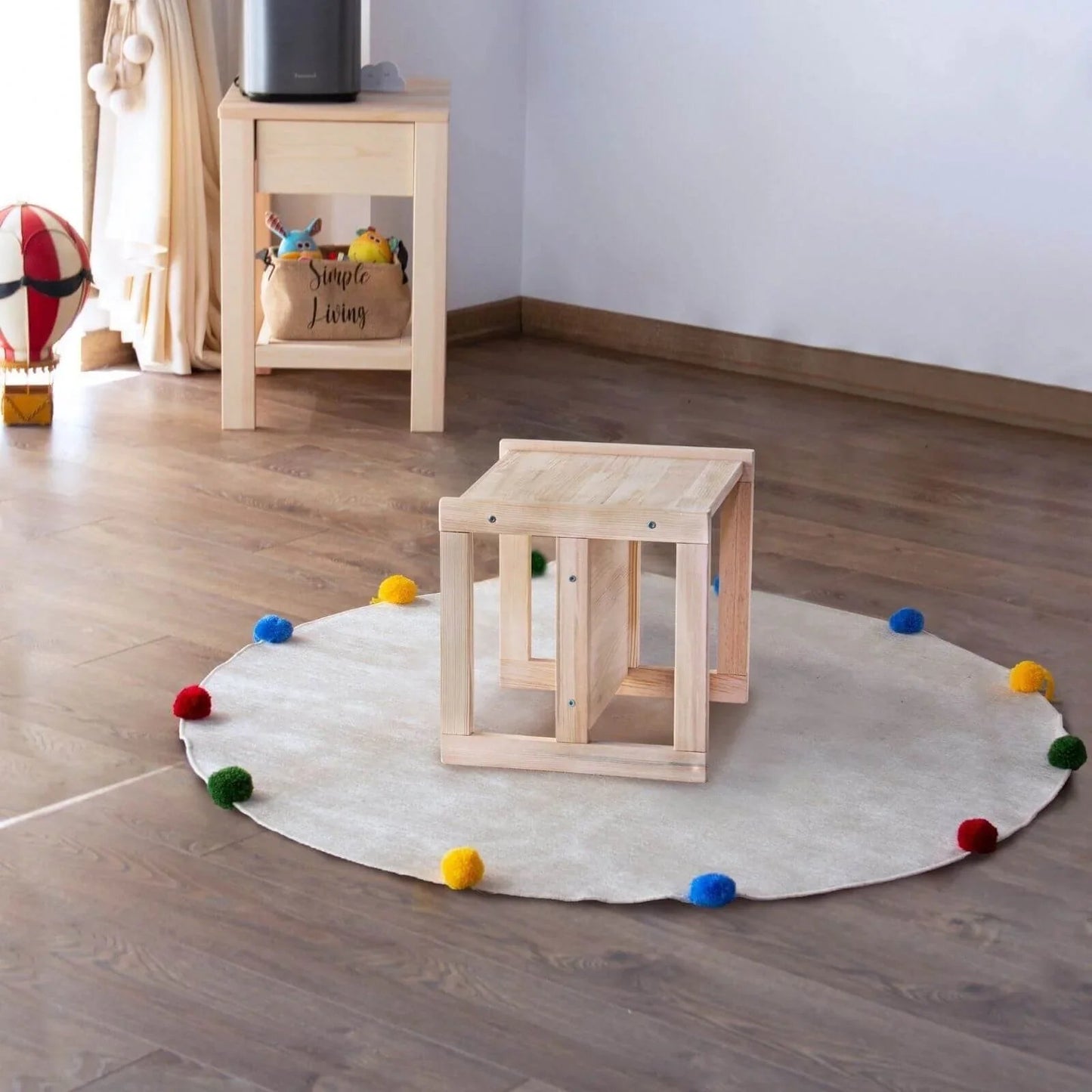Montessori Wooden Convertable Table & Chair 36,1 cm (W) x 33,7 cm (H) x 36,6 cm (L) - mezetto ebebek ebebek