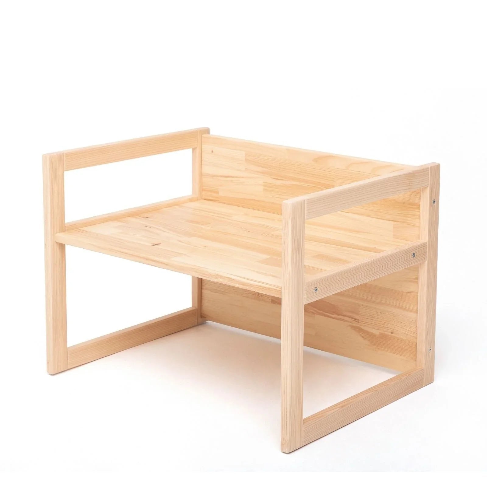 Montessori Wooden Convertable Table & Chair 36,6 cm (W) x 47 cm (H) x 64,5 cm (L) - mezetto ebebek ebebek
