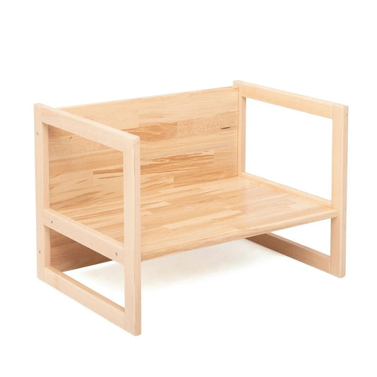 Montessori Wooden Convertable Table & Chair 36,6 cm (W) x 47 cm (H) x 64,5 cm (L) - mezetto ebebek ebebek