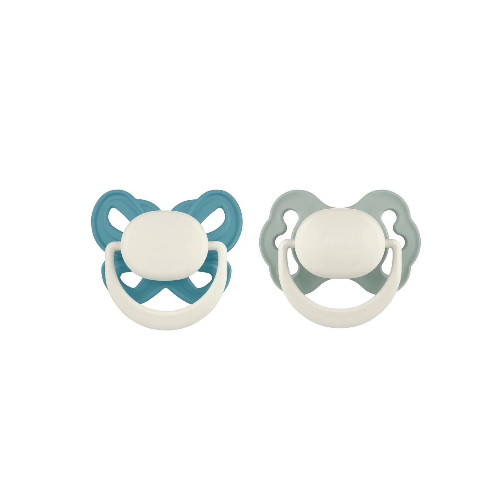 Mooma Clown & Butterfly Soothers 18+ months Pack of 2 - River Green & Ball Blue - mezetto ebebek ebebek