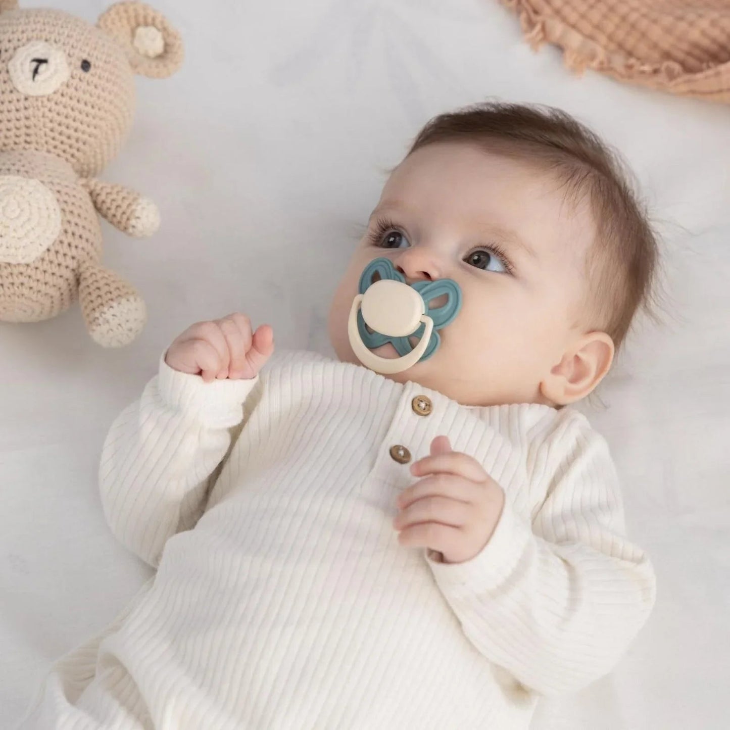 Mooma Clown & Butterfly Soothers 18+ months Pack of 2 - River Green & Ball Blue - mezetto ebebek ebebek