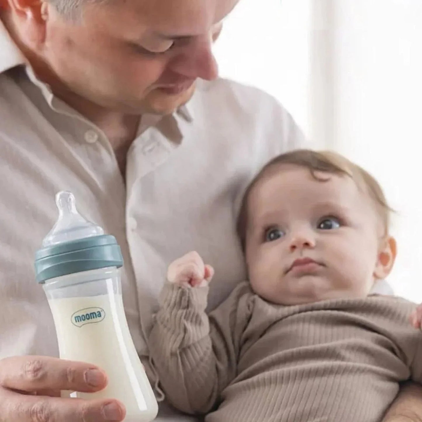 Mooma Kindy Bottle Fast Flow 18+ months 250ml - Ball Blue - mezetto ebebek ebebek