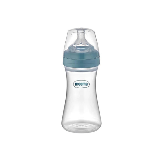 Mooma Kindy Bottle Medium Flow 6 - 18 months 250ml - Ball Blue - mezetto ebebek ebebek