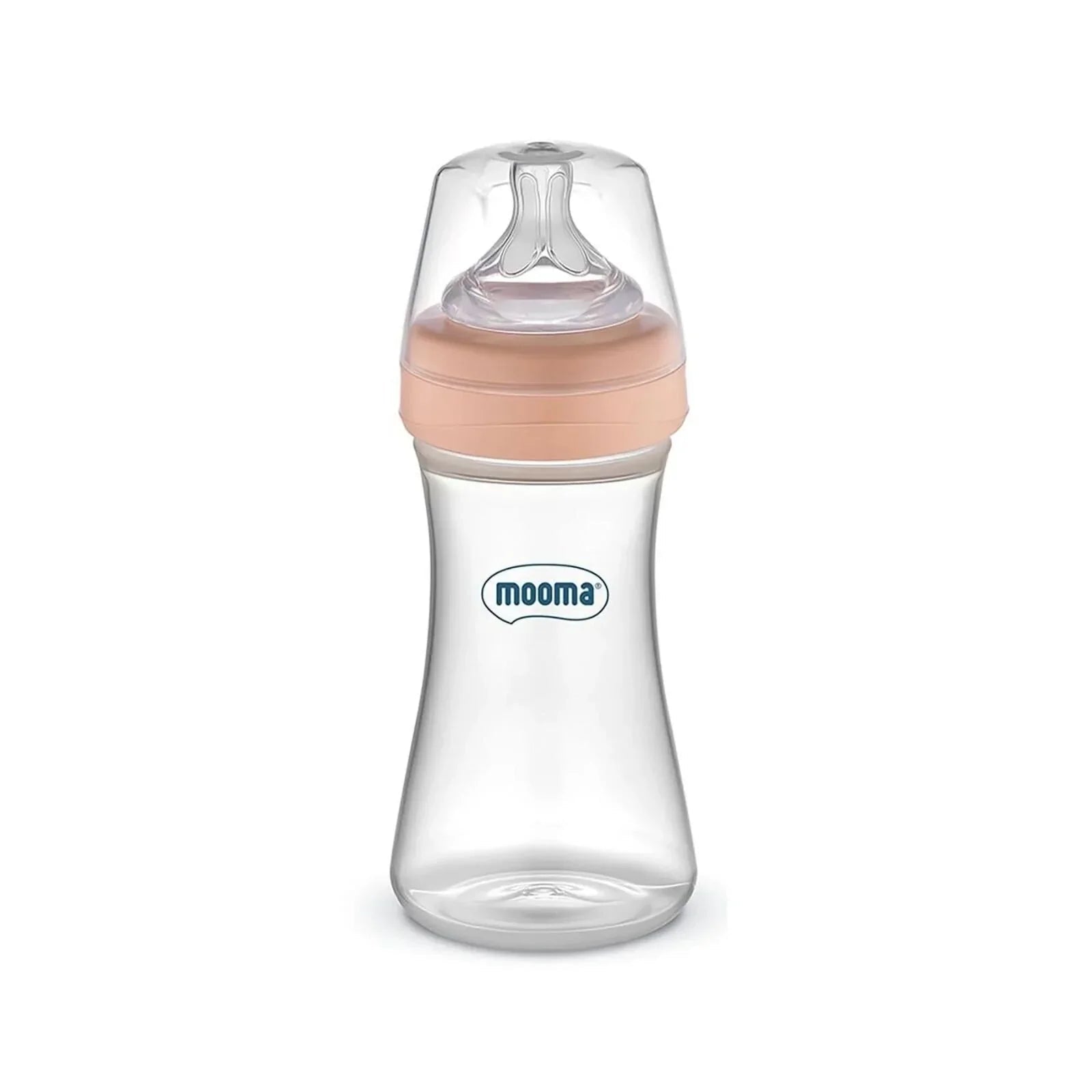 Mooma Kindy Bottle Medium Flow 6 - 18 months 250ml - Old Rose - mezetto ebebek ebebek