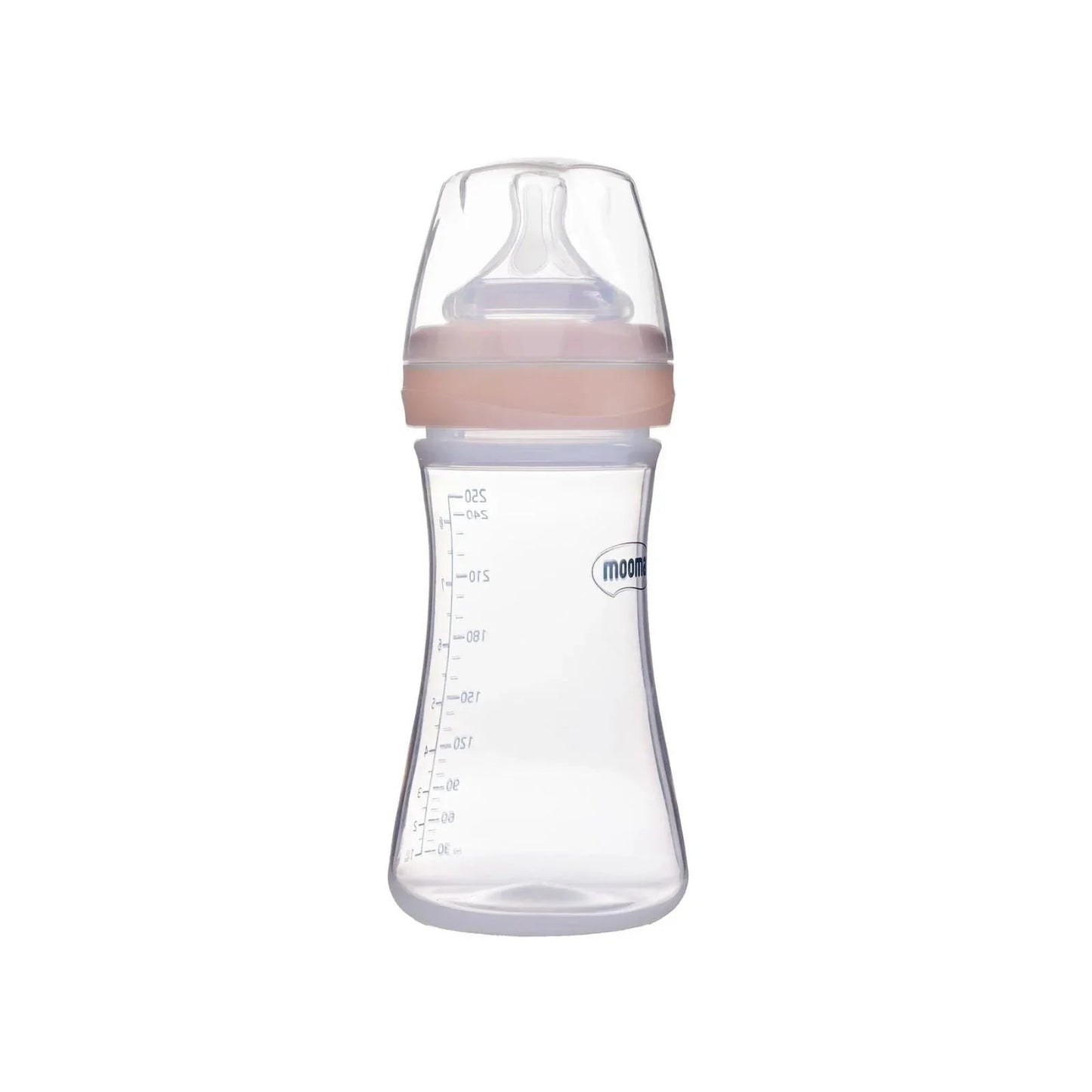 Mooma Kindy Bottle Medium Flow 6 - 18 months 250ml - Old Rose - mezetto ebebek ebebek