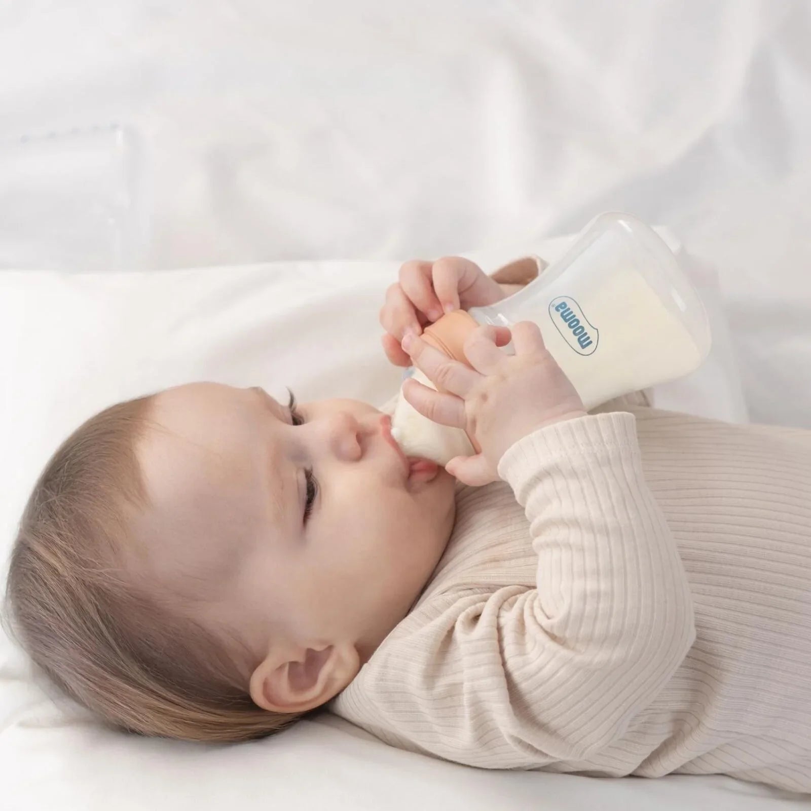 Mooma Kindy Feeding Bottle Starter Set - Old Rose - mezetto ebebek ebebek