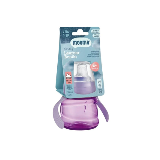 Mooma Kindy Learner Bottle 200ml - Purple - mezetto ebebek ebebek