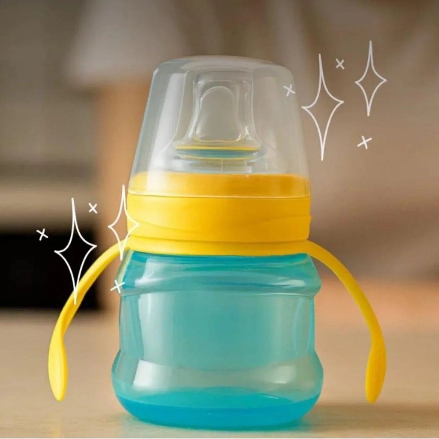 Mooma Kindy Learner Bottle 200ml - Yellow - mezetto ebebek ebebek