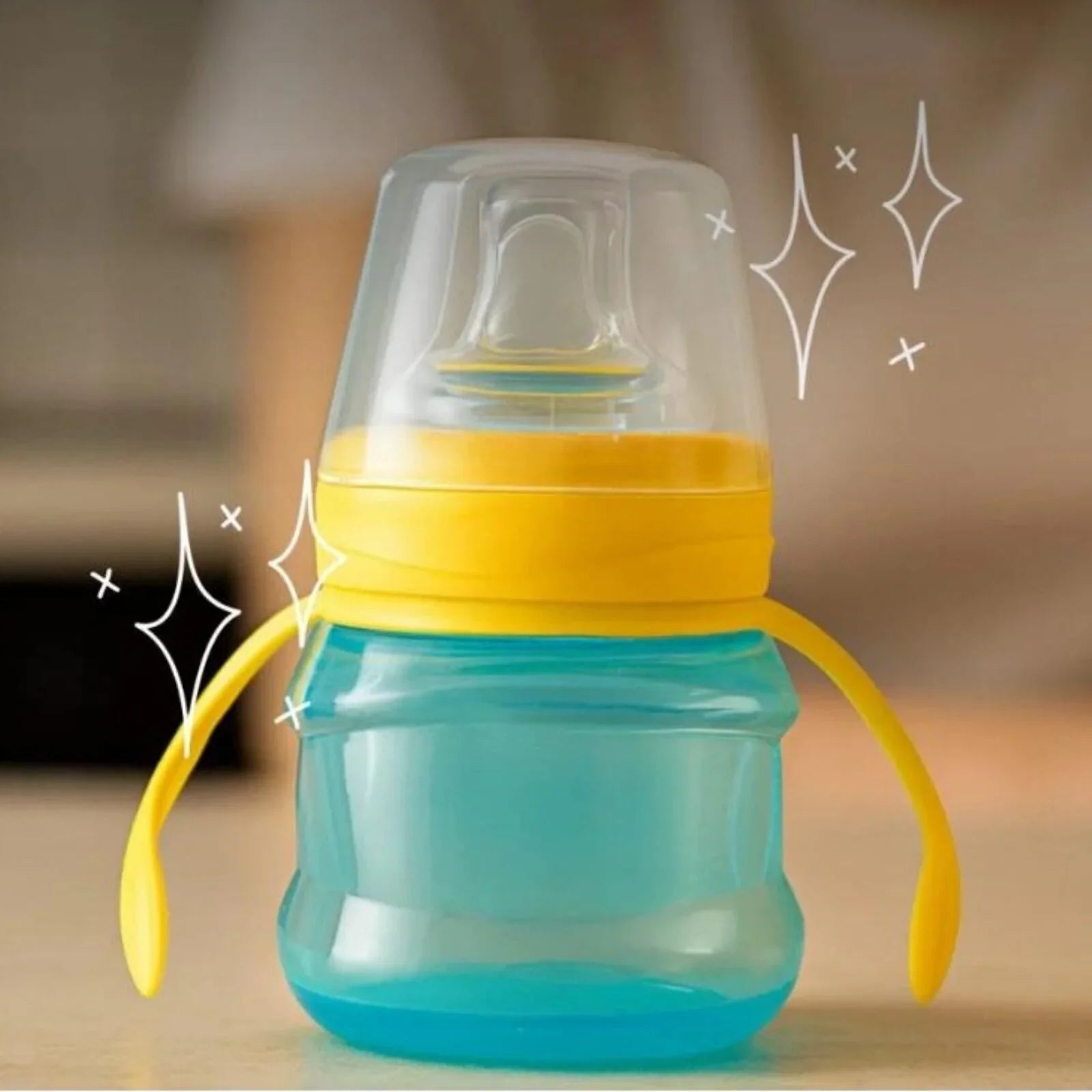 Mooma Kindy Learner Bottle 200ml - Yellow - mezetto ebebek ebebek