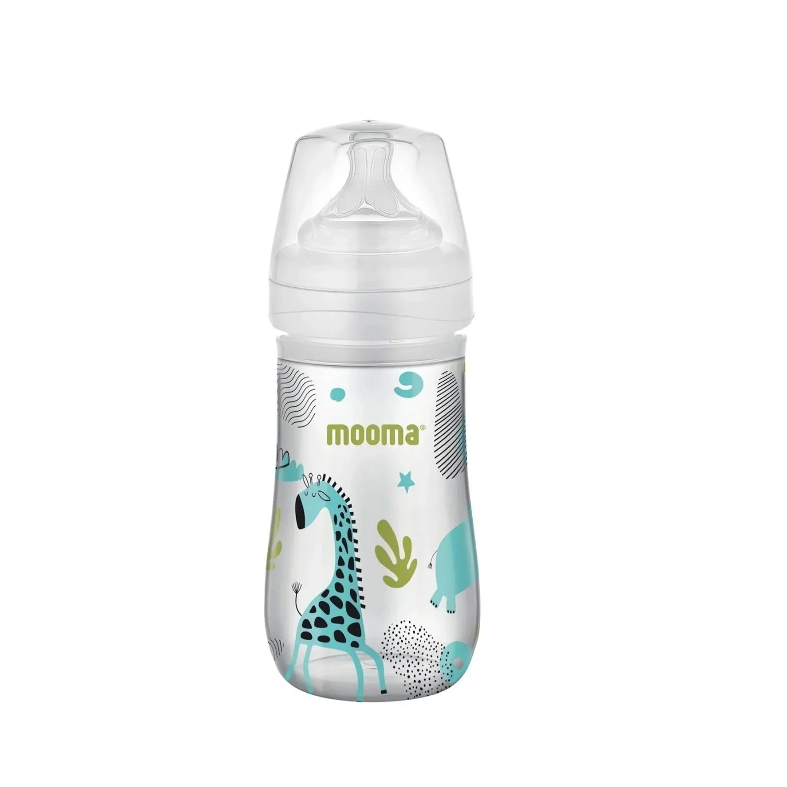 Mooma Neeko Bottle Medium Flow 6 - 18 months 250ml - Animals - mezetto ebebek ebebek