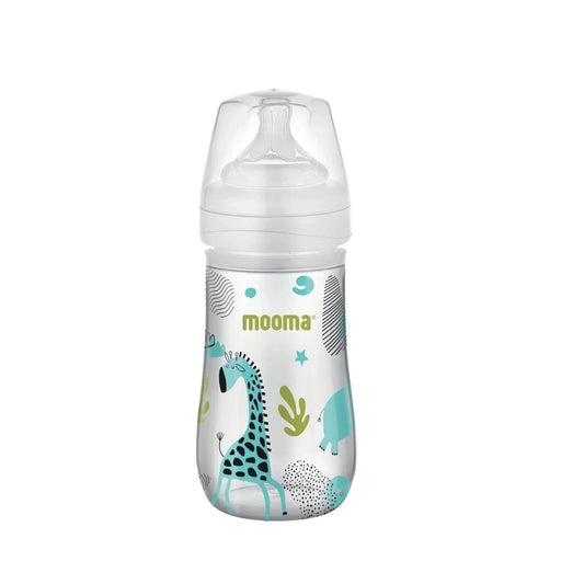 Mooma Neeko Bottle Medium Flow 6 - 18 months 250ml - Animals - mezetto ebebek ebebek