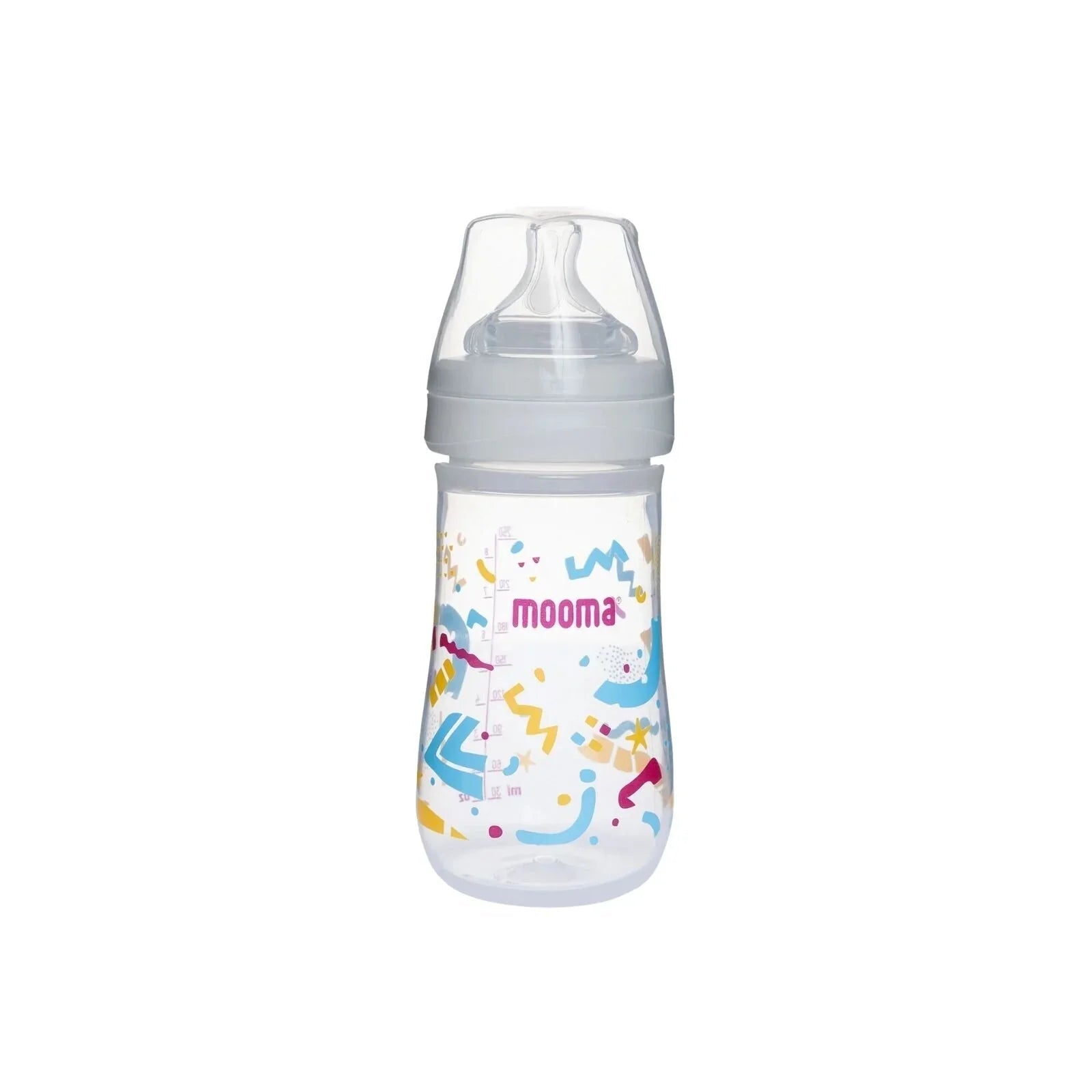 Mooma Neeko Bottle Medium Flow 6 - 18 months 250ml - Confetti - mezetto ebebek ebebek