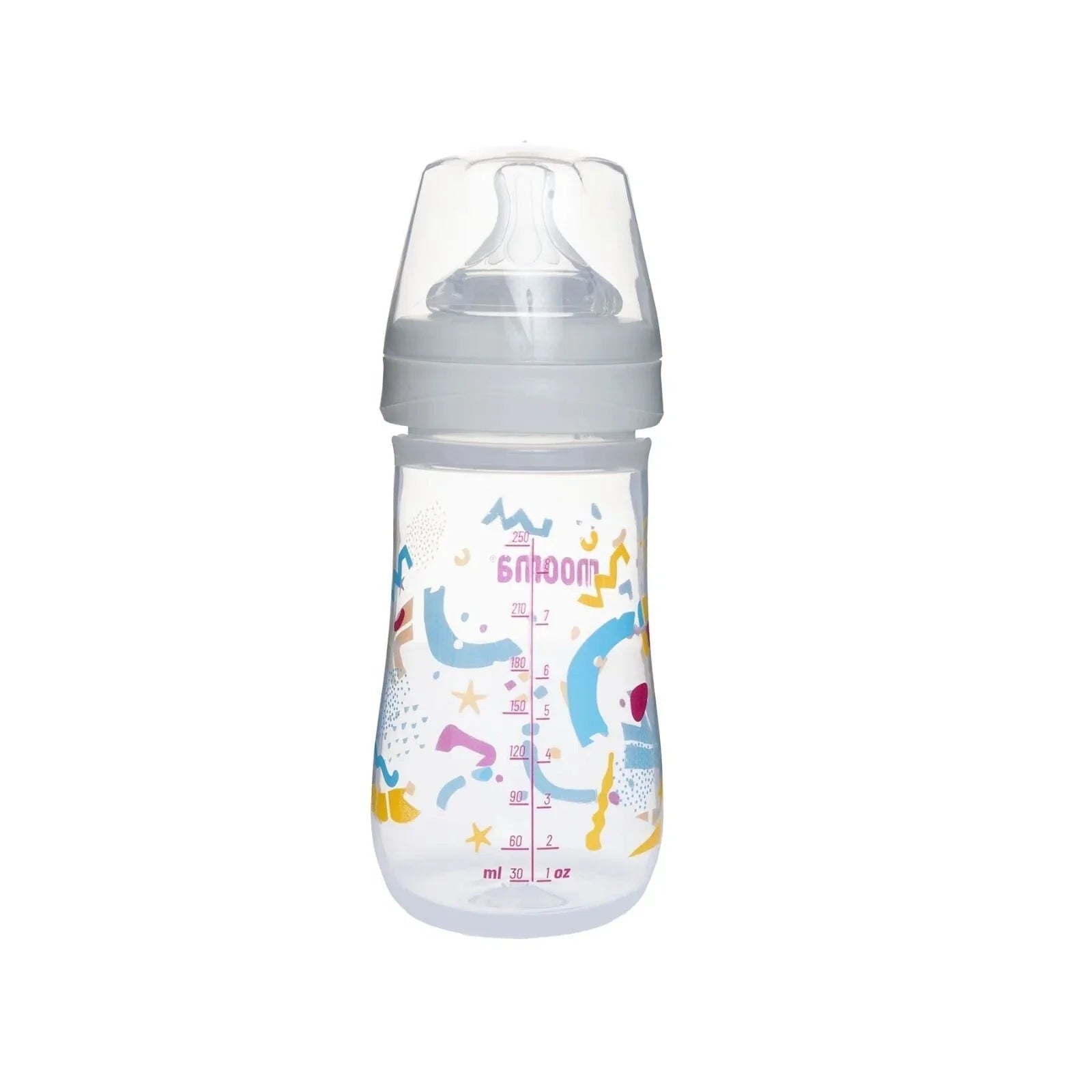Mooma Neeko Bottle Medium Flow 6 - 18 months 250ml - Confetti - mezetto ebebek ebebek