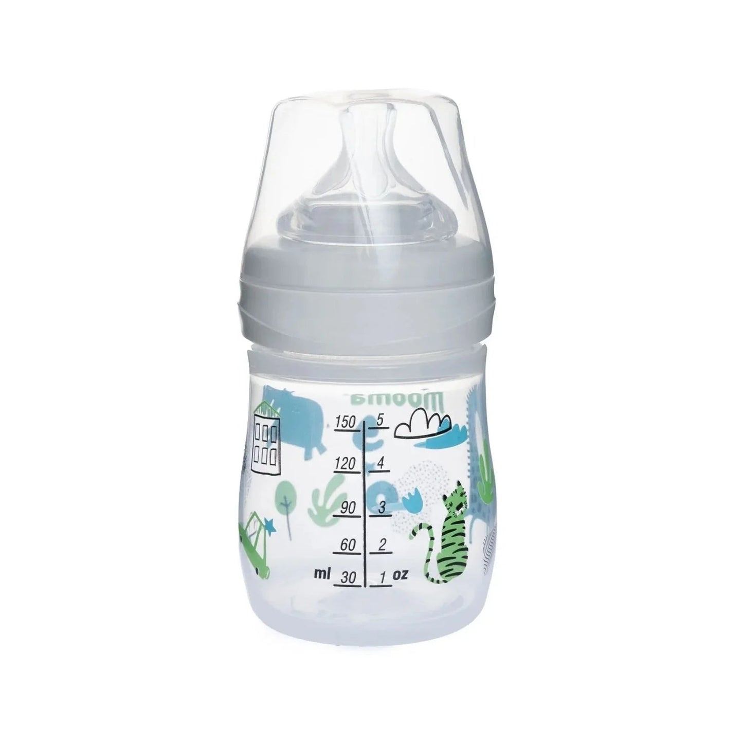 Mooma Neeko Bottle Slow Flow 0 - 6 months 150ml - Animals - mezetto ebebek ebebek
