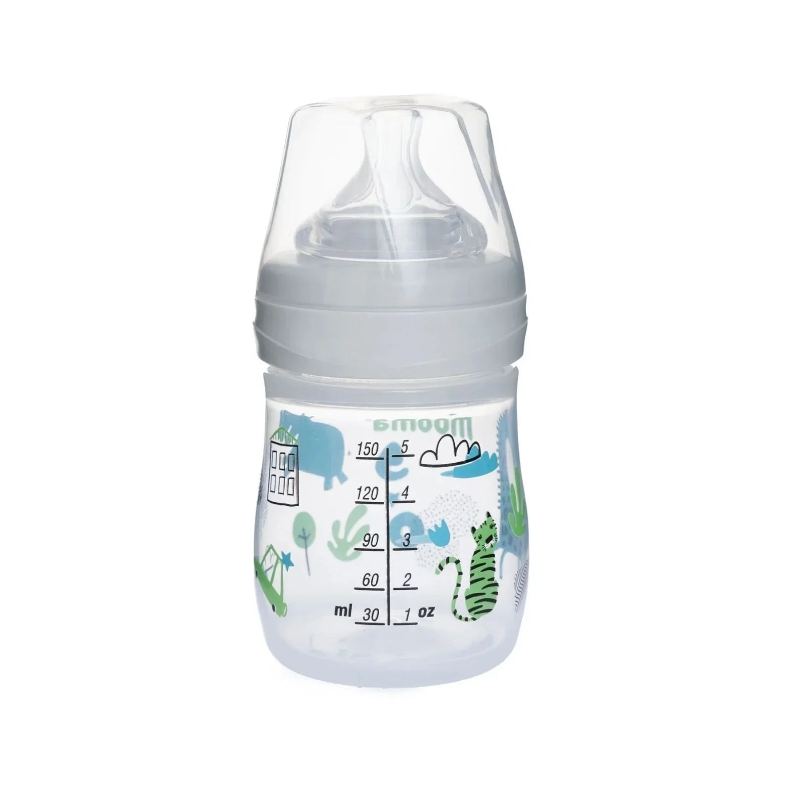 Mooma Neeko Bottle Slow Flow 0 - 6 months 150ml - Animals - mezetto ebebek ebebek