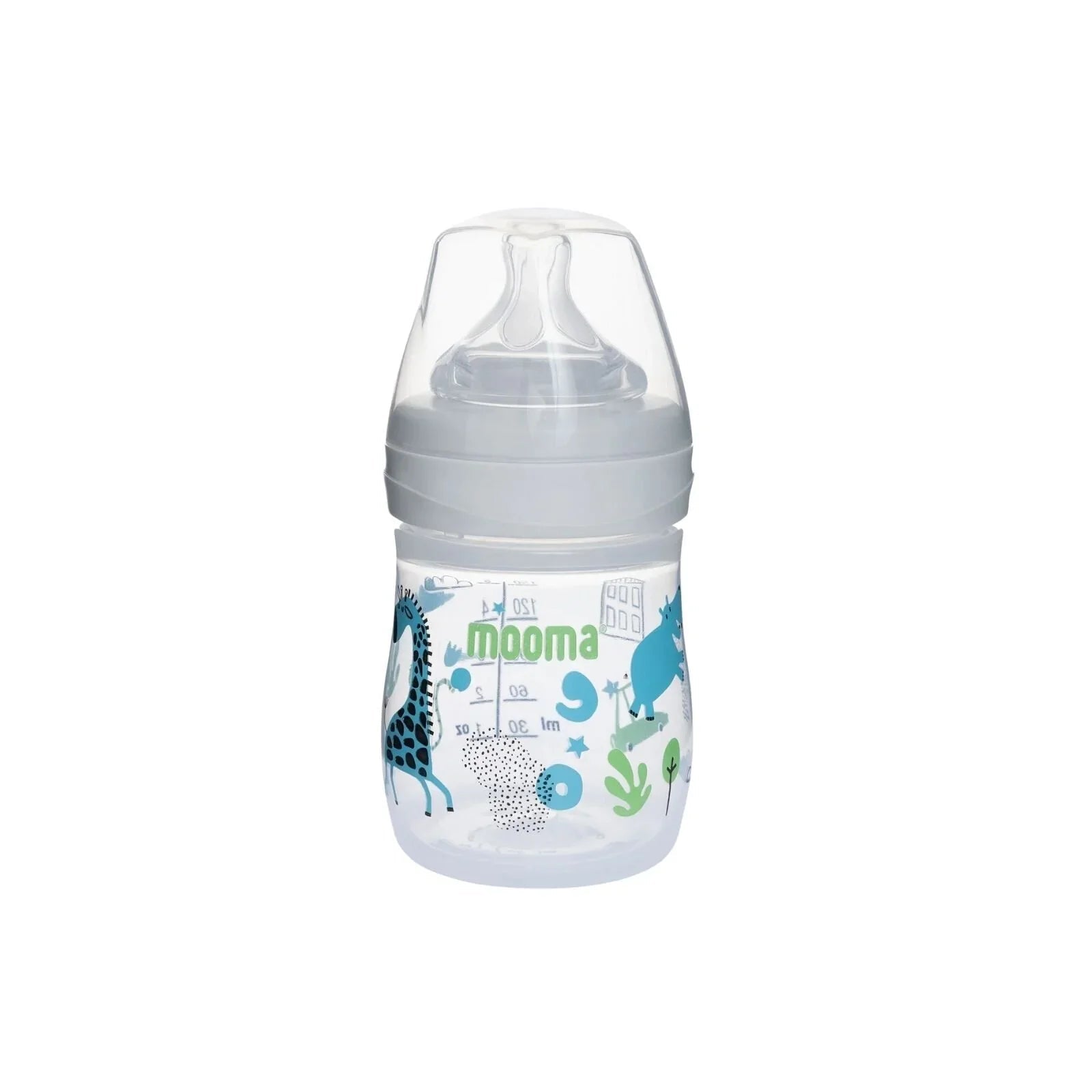 Mooma Neeko Bottle Slow Flow 0 - 6 months 150ml - Animals - mezetto ebebek ebebek