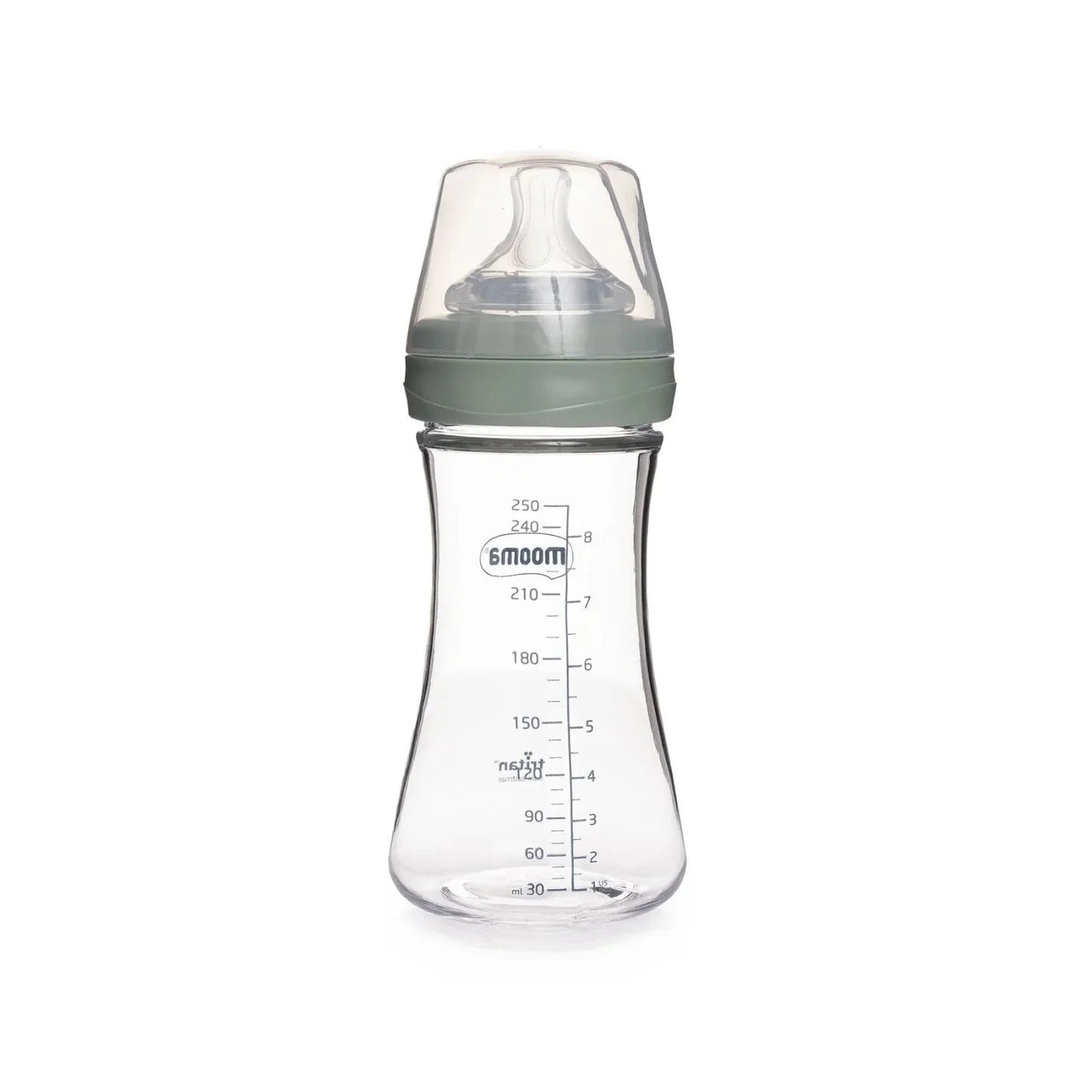 Mooma Neutra Tritan Bottle Fast Flow 18+ months 250ml - Sage Green - mezetto ebebek ebebek