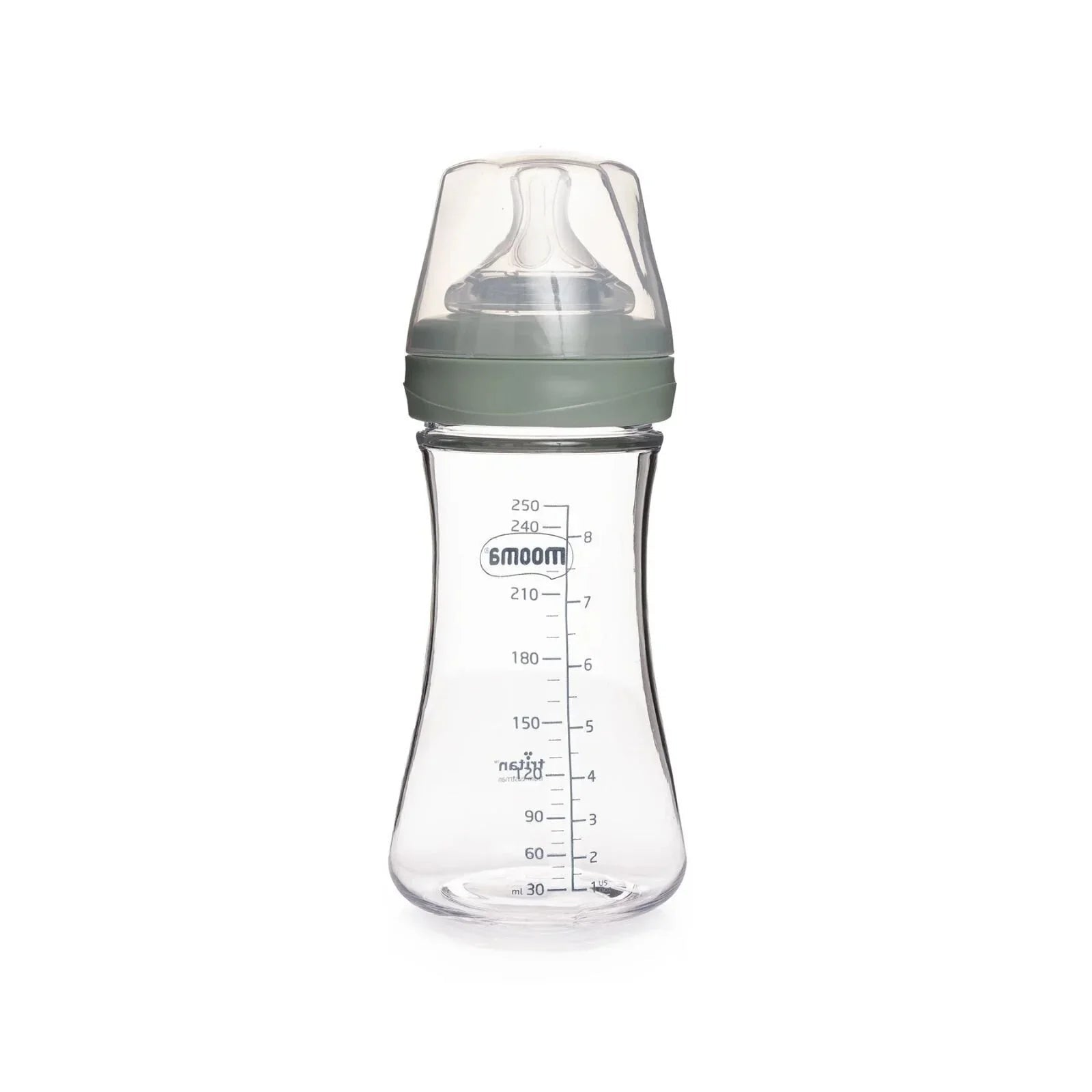 Mooma Neutra Tritan Bottle Medium Flow 6 - 18 months 250ml - Sage Green - mezetto ebebek ebebek