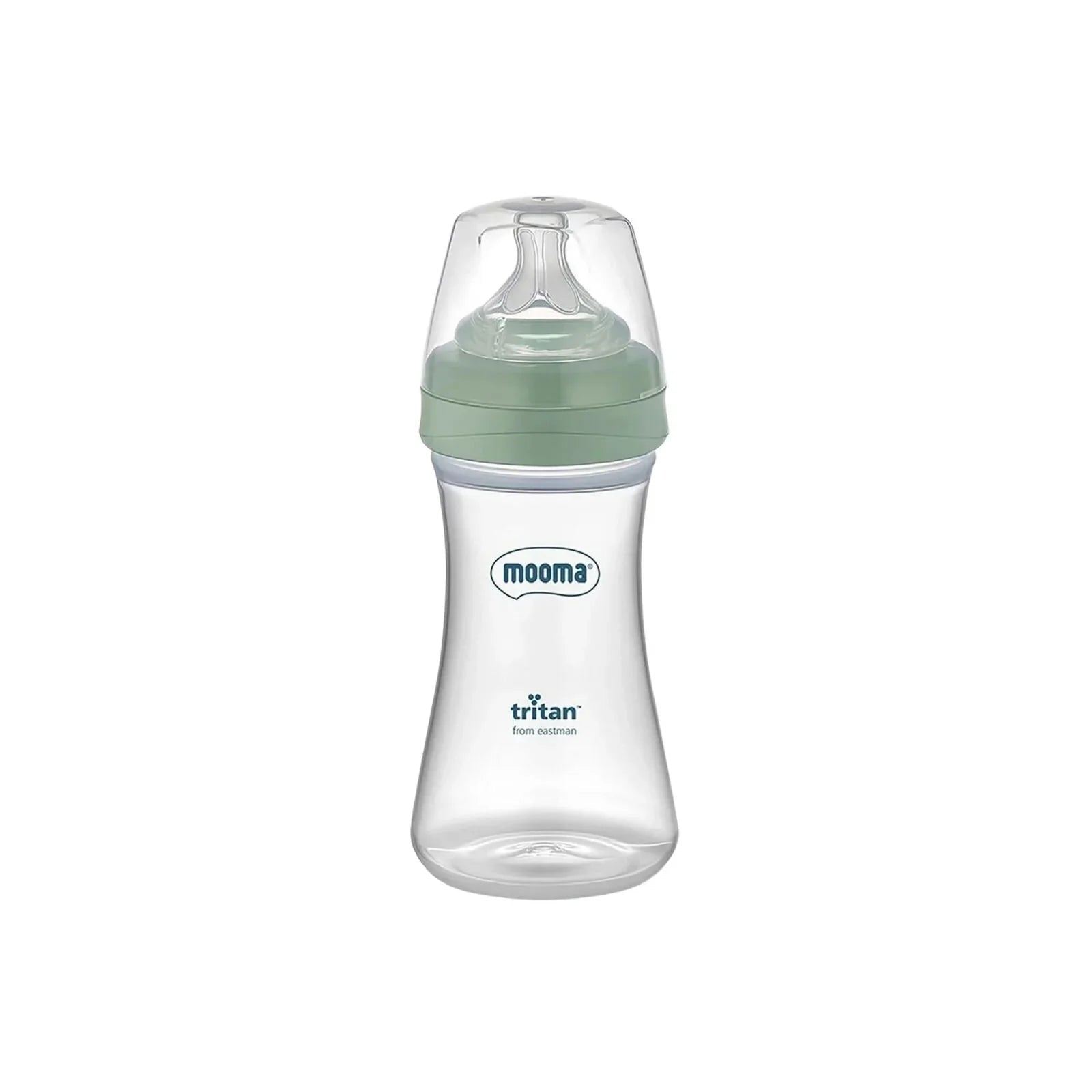 Mooma Neutra Tritan Bottle Medium Flow 6 - 18 months 250ml - Sage Green - mezetto ebebek ebebek