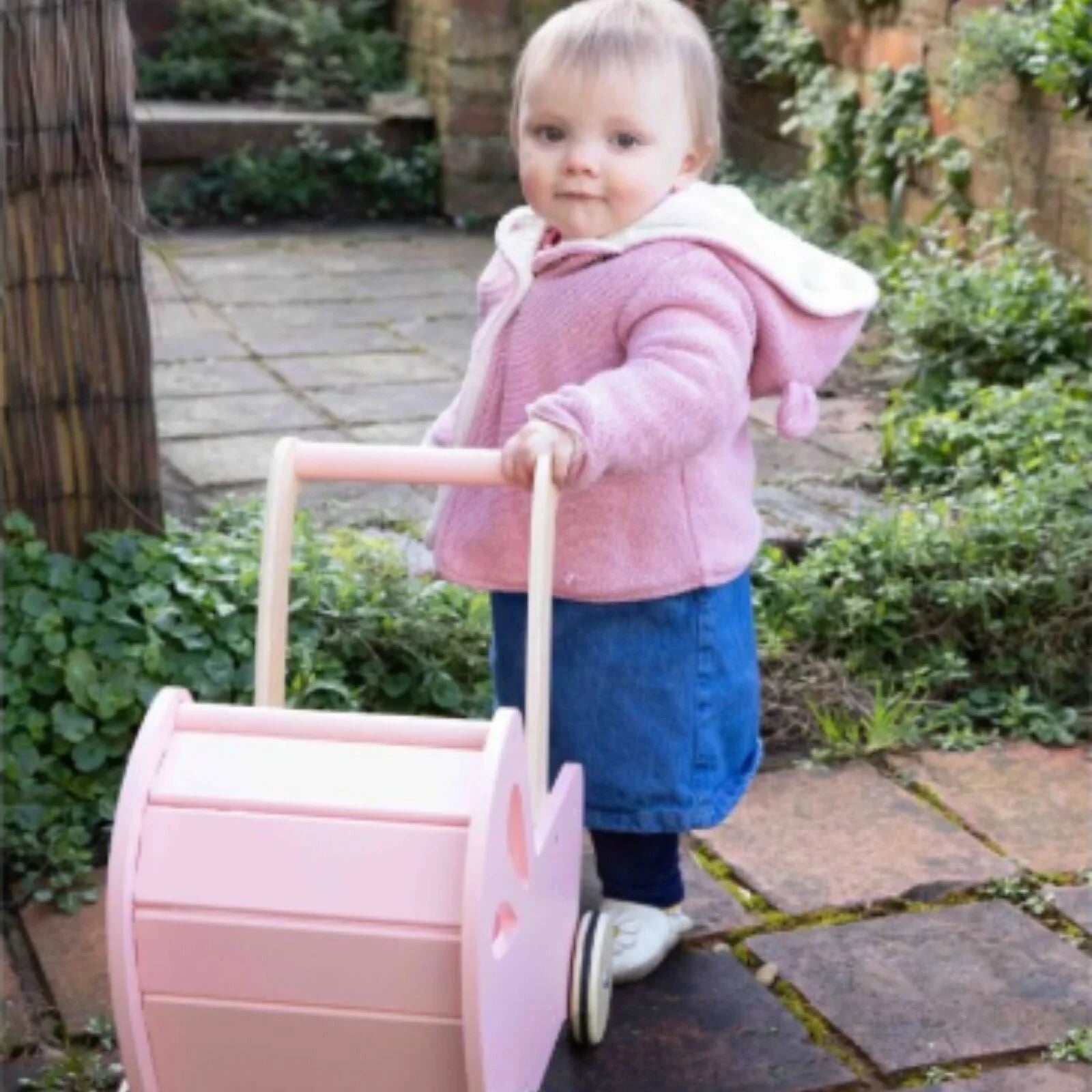 Moover Essential Flat Packed Pram - Pink - mezetto ebebek ebebek