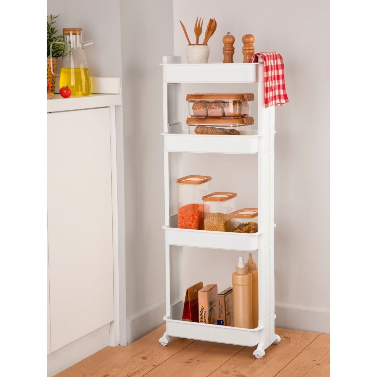 Motek 4 - Tier Storage Organiser Trolley - mezetto ebebek ebebek