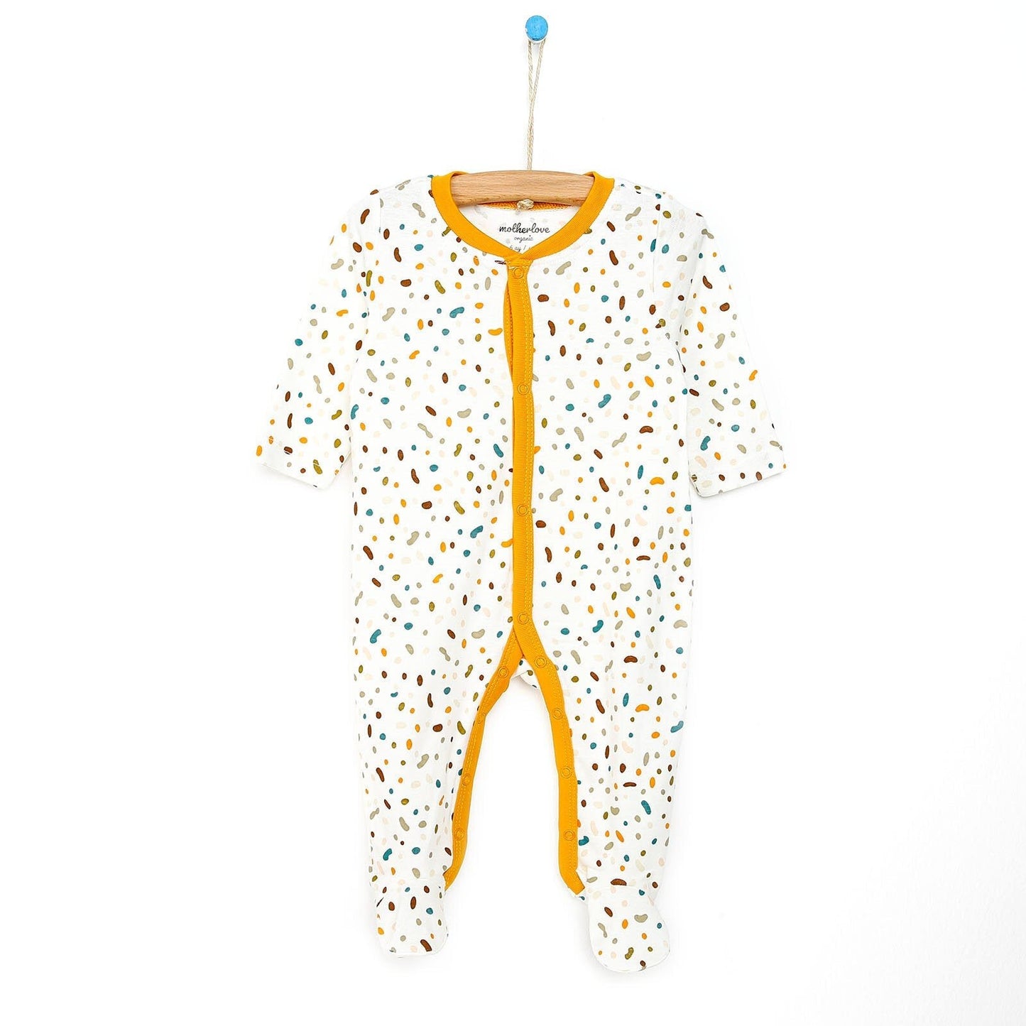 Motherlove Newborn Organic Footed Jumpsuit - Ecru - mezetto ebebek ebebek