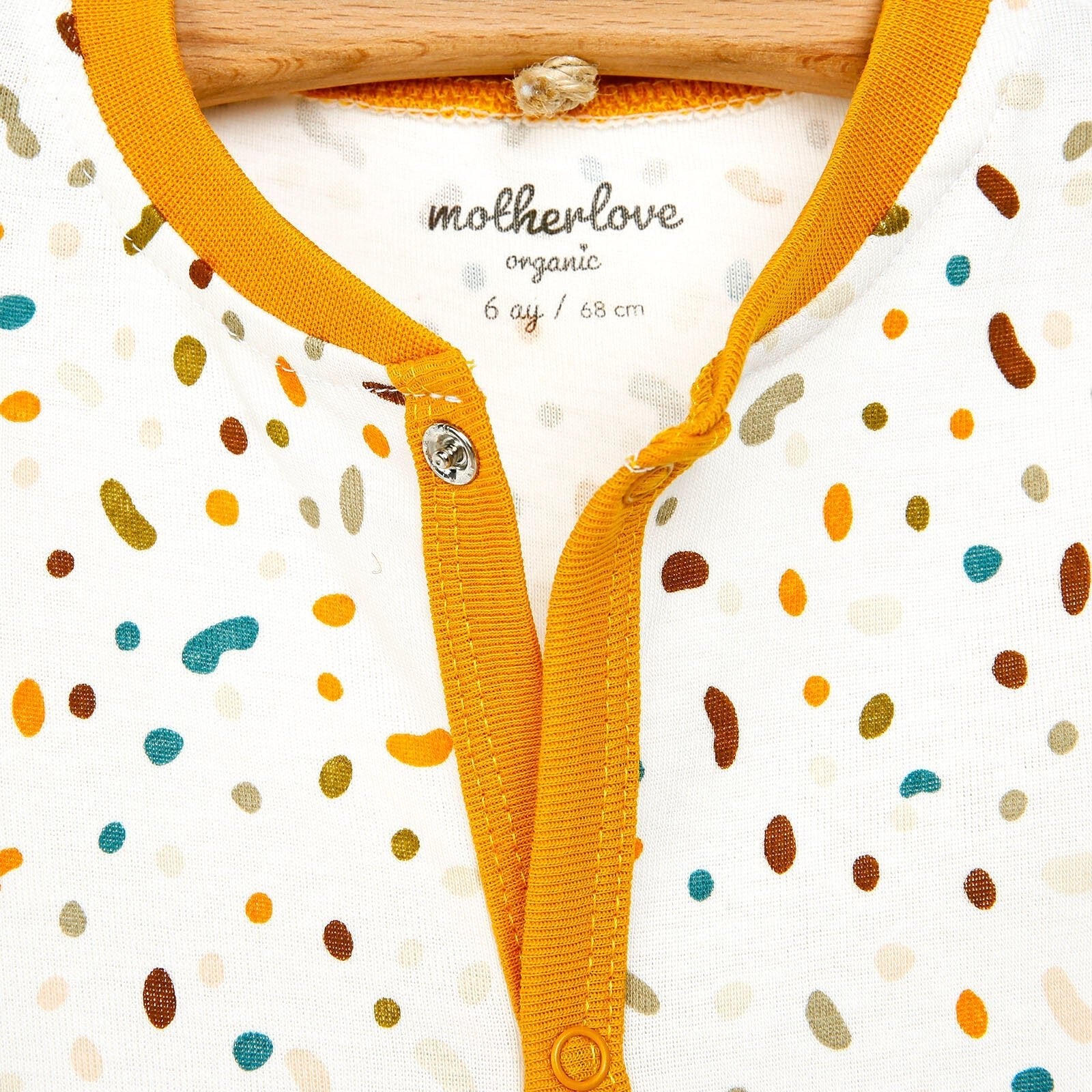 Motherlove Newborn Organic Footed Jumpsuit - Ecru - mezetto ebebek ebebek