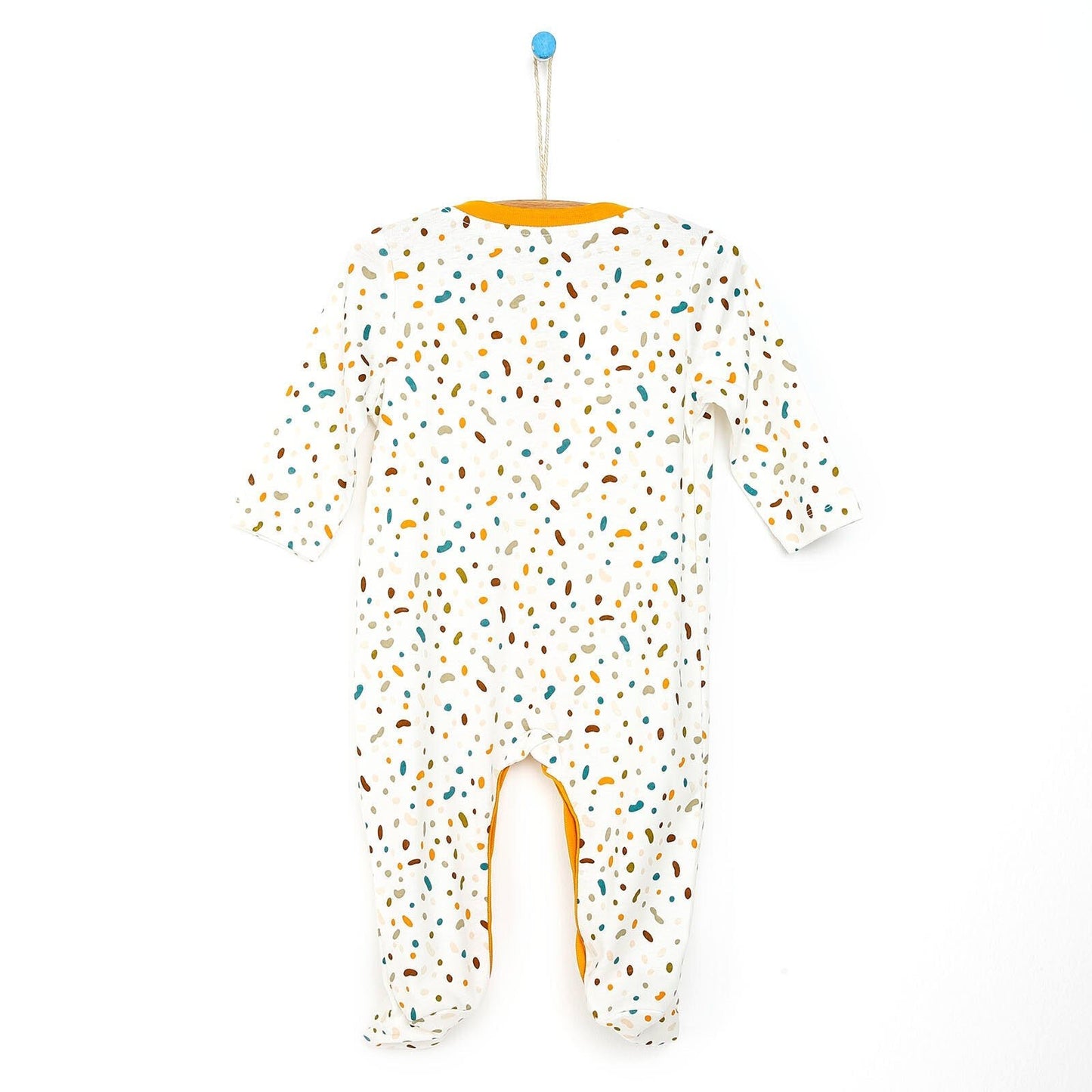 Motherlove Newborn Organic Footed Jumpsuit - Ecru - mezetto ebebek ebebek