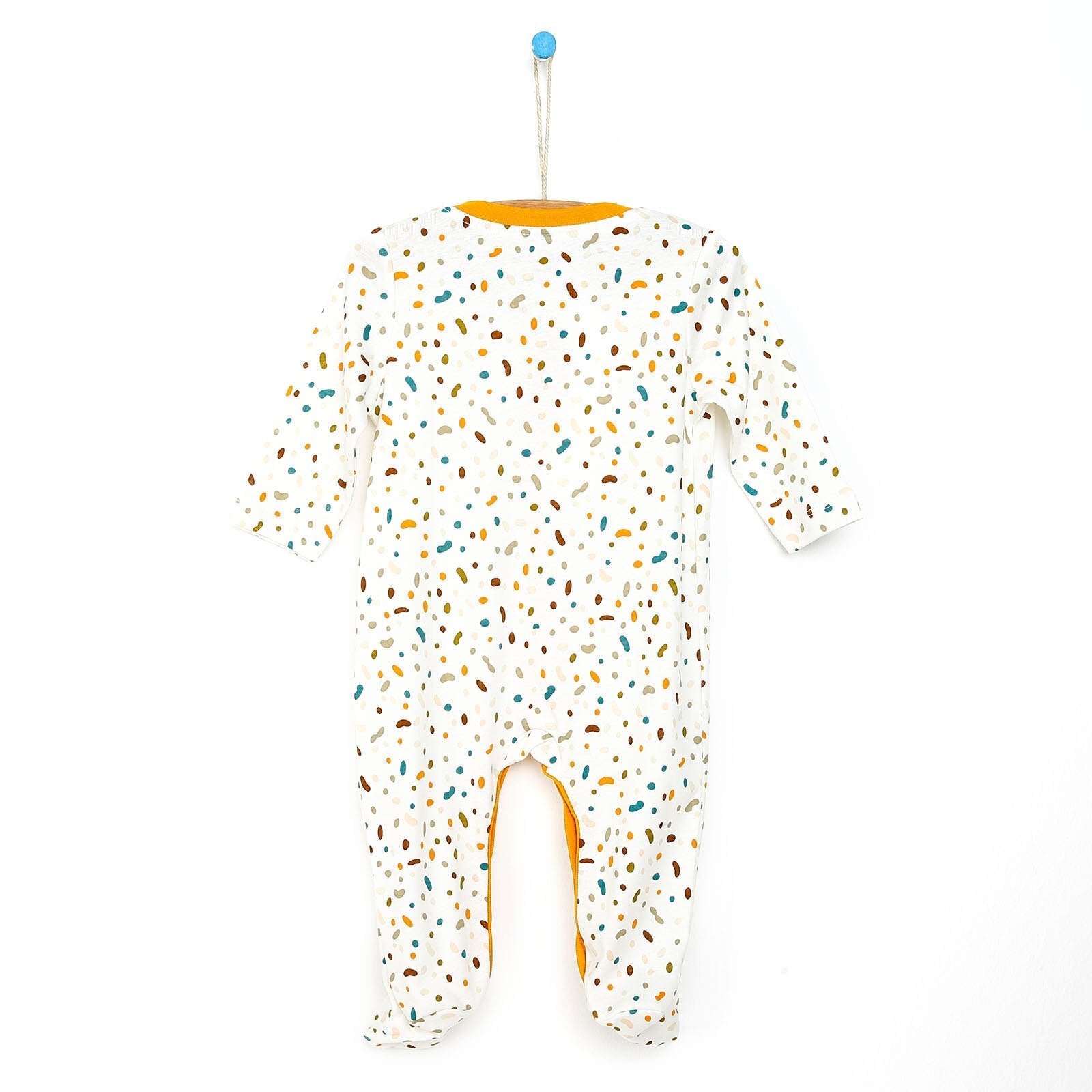 Motherlove Newborn Organic Footed Jumpsuit - Ecru - mezetto ebebek ebebek