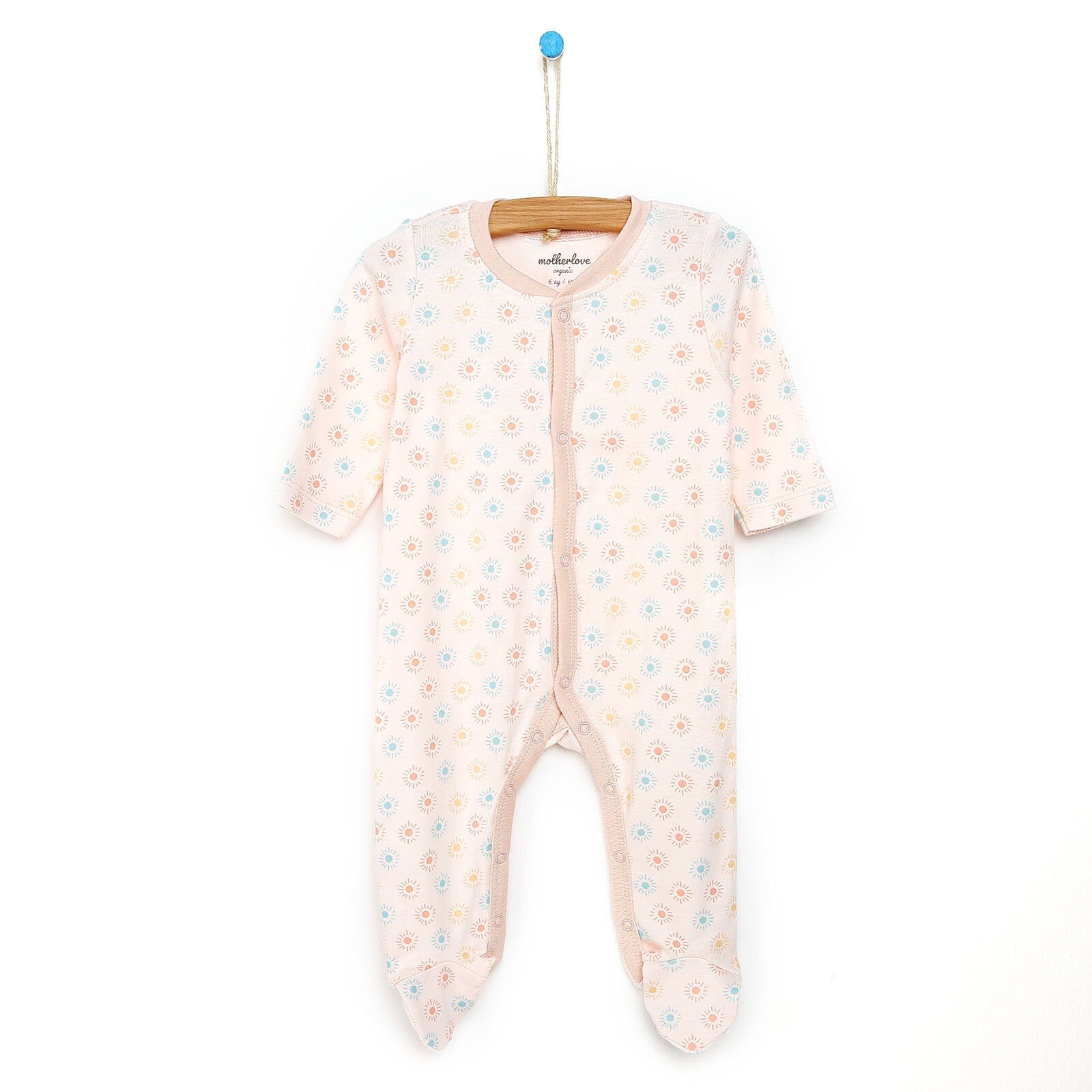 Motherlove Newborn Organic Footed Jumpsuit - Purple - mezetto ebebek ebebek