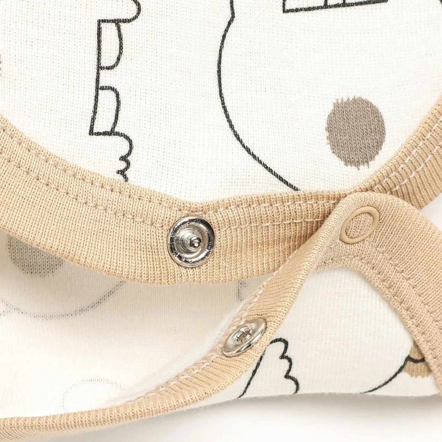 Motherlove Newborn Organic Sleeve Bodysuit - Beige - mezetto ebebek ebebek