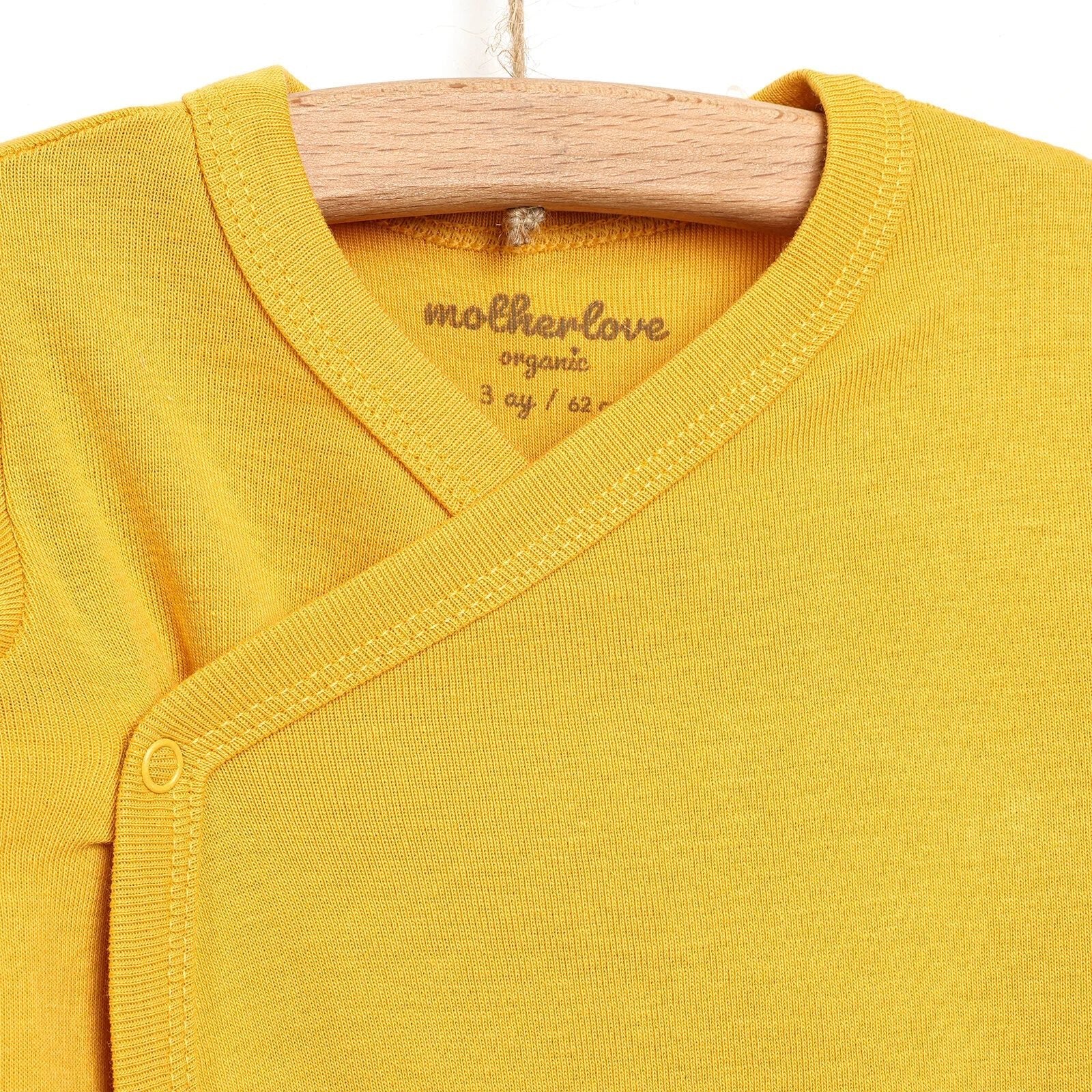 Motherlove Newborn Organic Sleeve Bodysuit - Bronze - mezetto ebebek ebebek