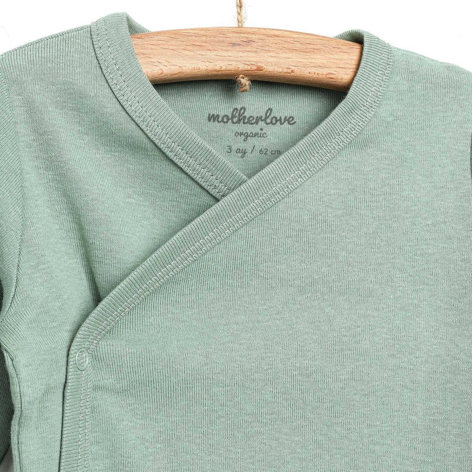 Motherlove Newborn Organic Sleeve Bodysuit - Dark Green - mezetto ebebek ebebek