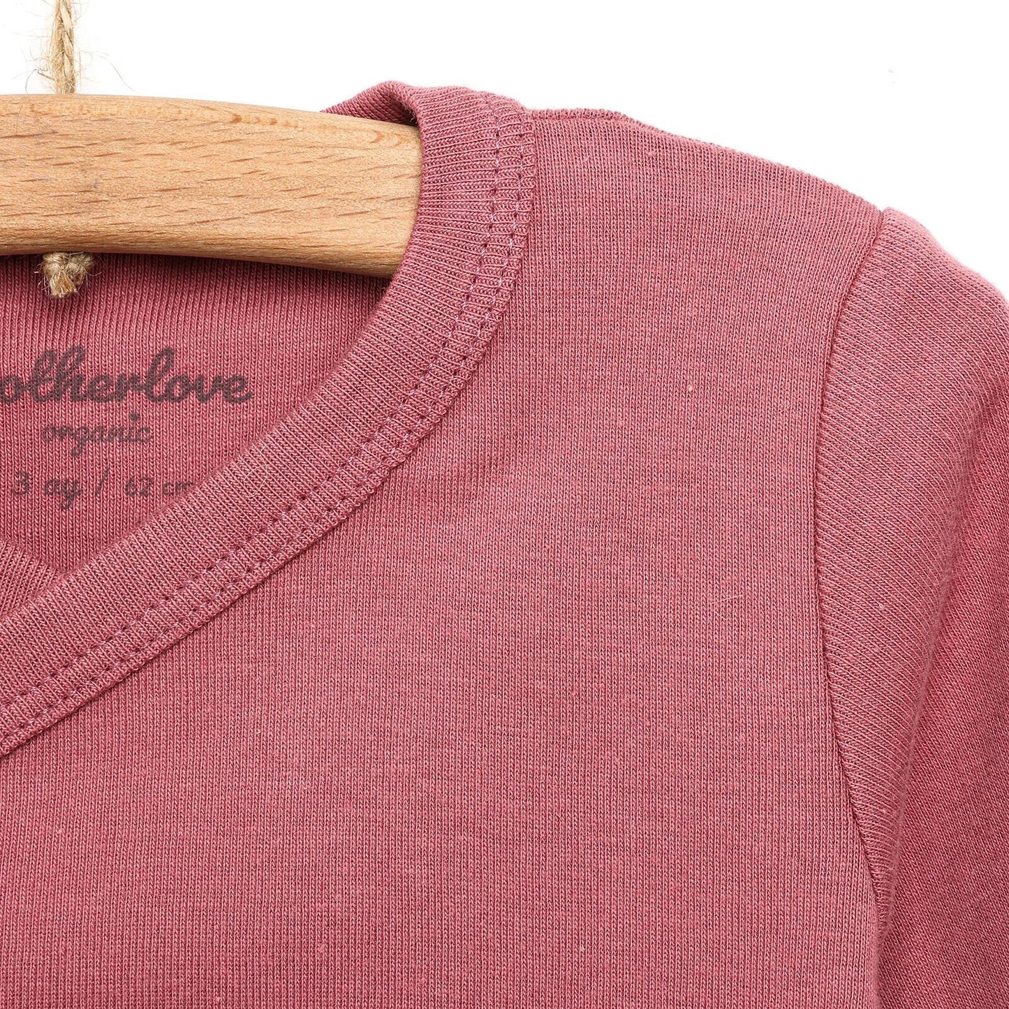 Motherlove Newborn Organic Sleeve Bodysuit - Dark Pink - mezetto ebebek ebebek