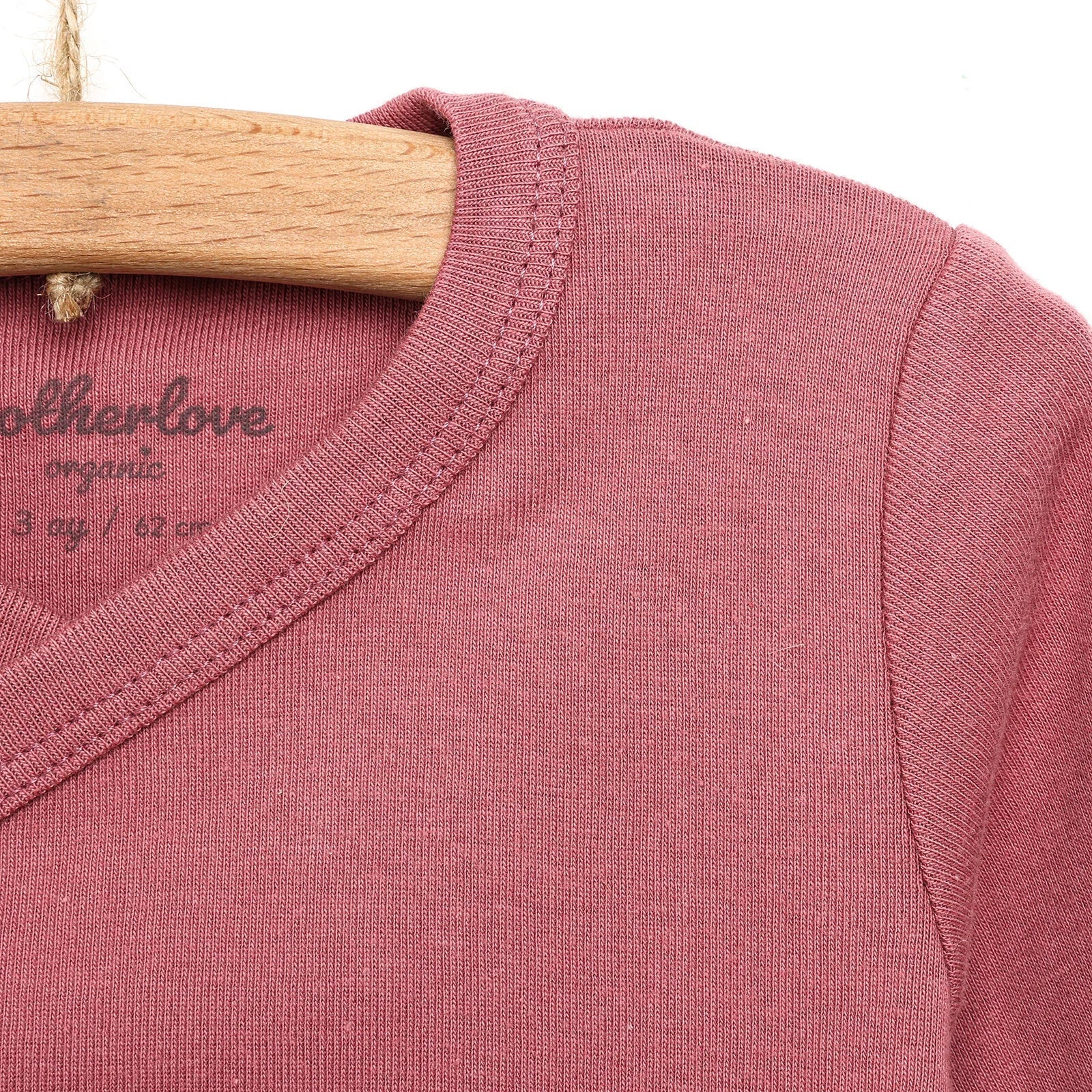 Motherlove Newborn Organic Sleeve Bodysuit - Dark Pink - mezetto ebebek ebebek